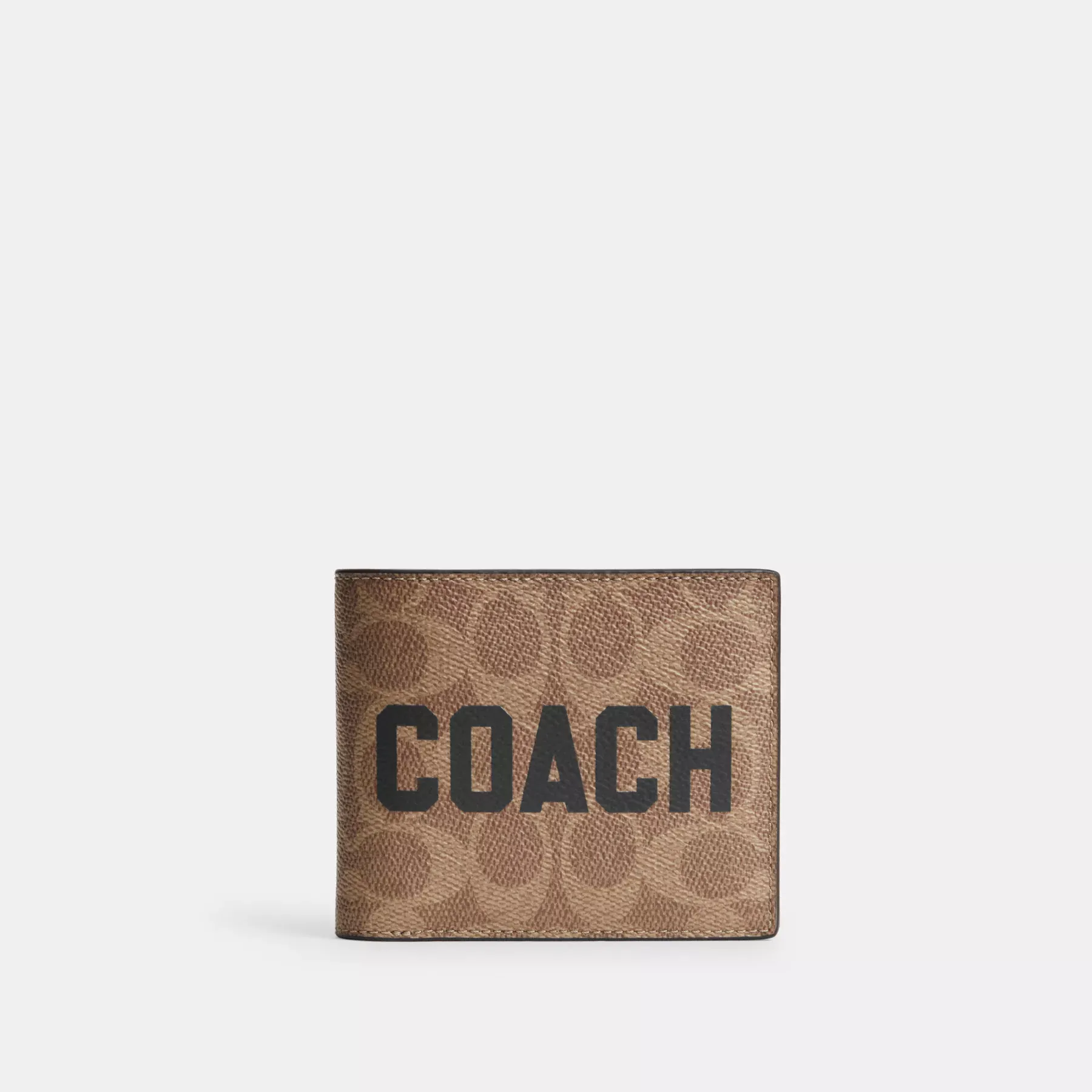3-In-1 Wallet In Signature Canvas With Coach Graphic Tan Multi
