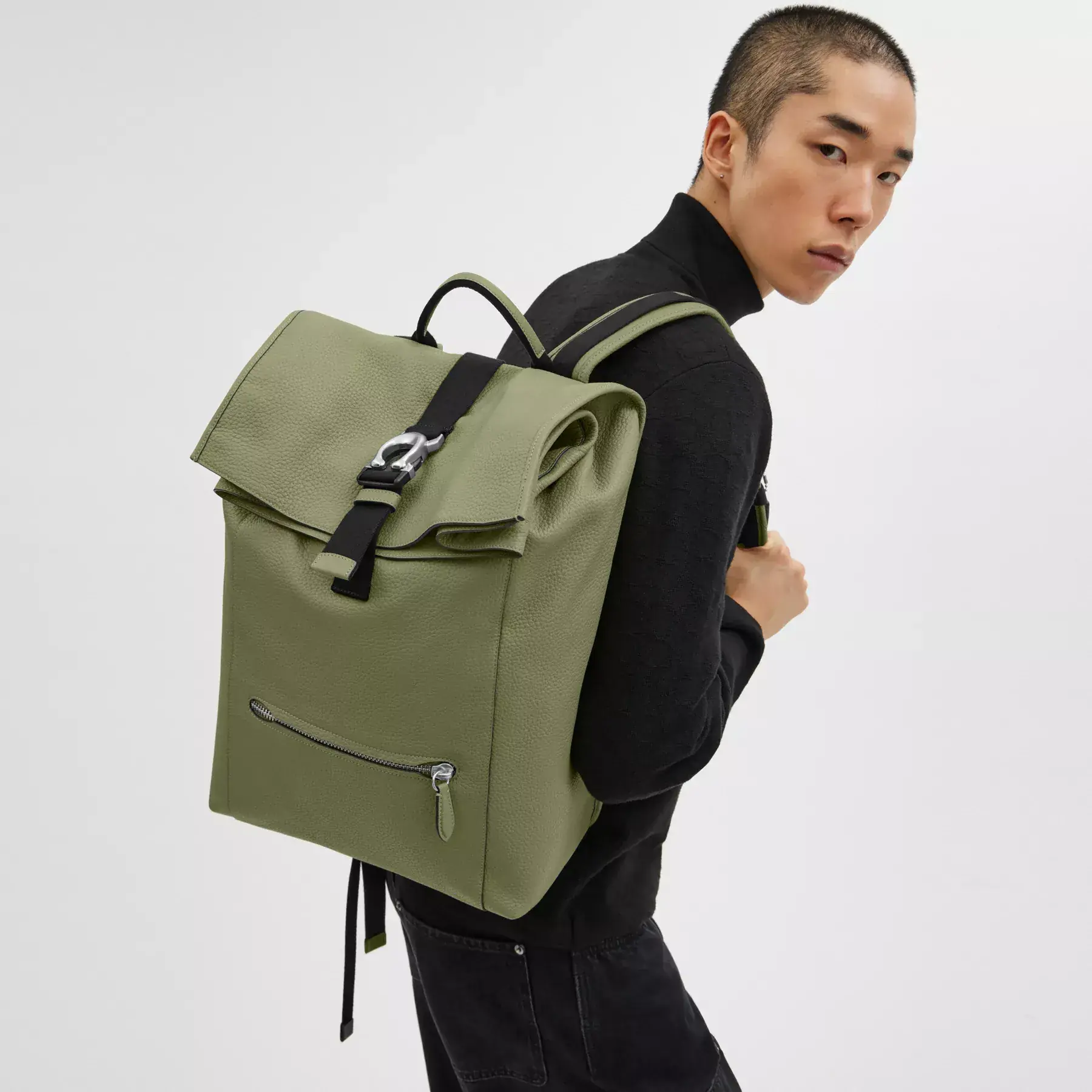 Beck Roll Top Backpack Moss Beck Roll Top Backpack Moss