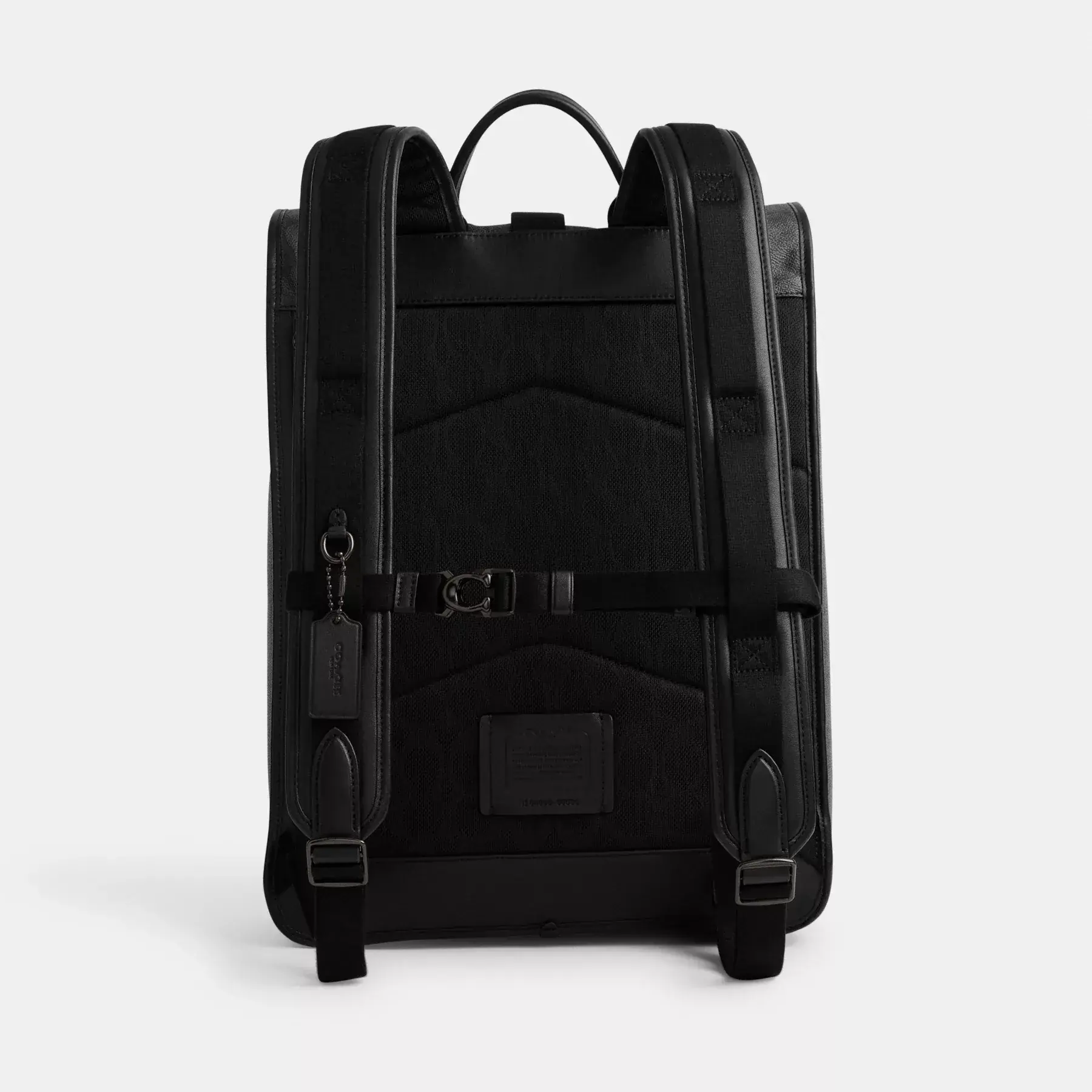 Beck Roll Top Backpack In Signature Canvas Charcoal Beck Roll Top Backpack In Signature Canvas Charcoal