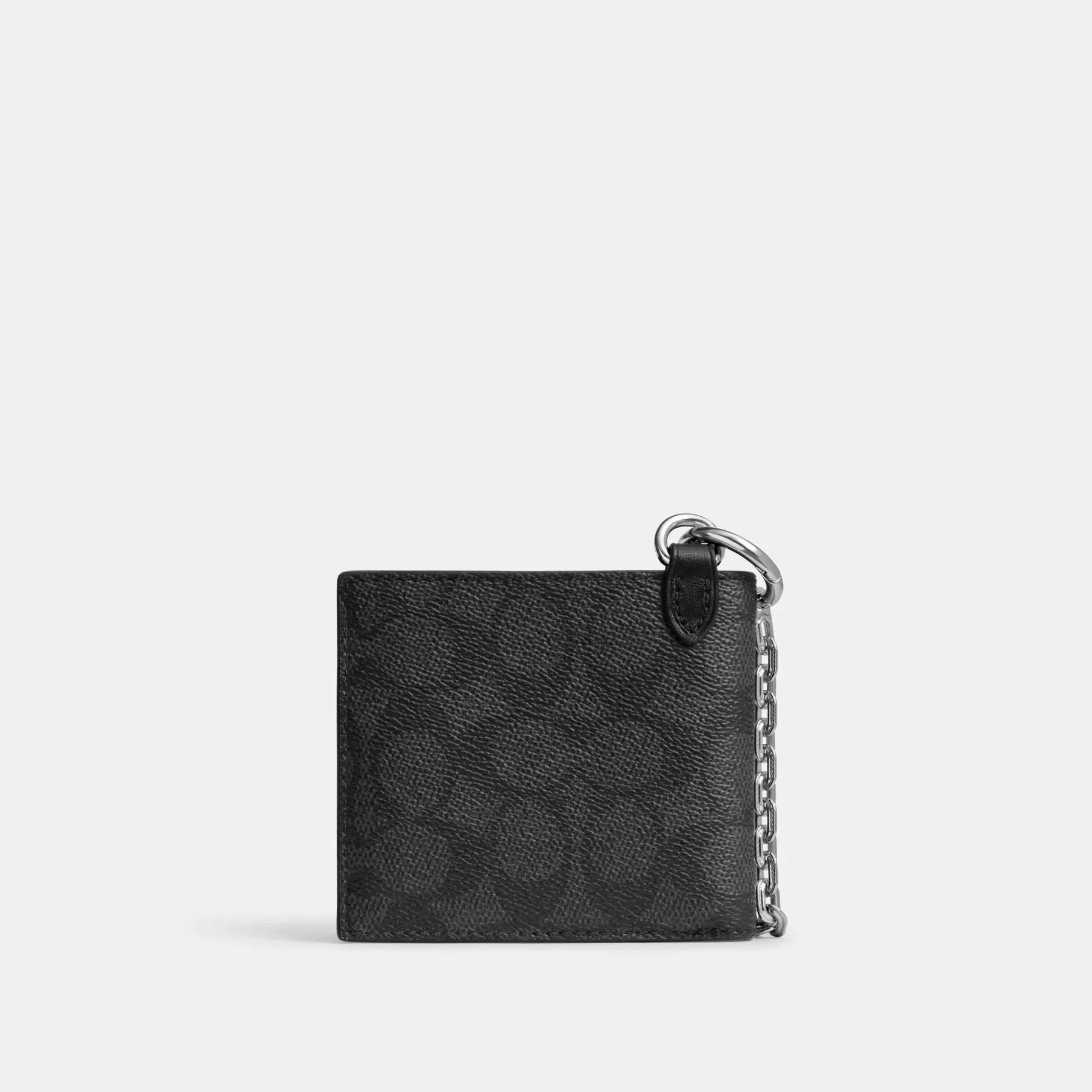 Billfold Wallet With Chain In Signature Canvas Charcoal Signature