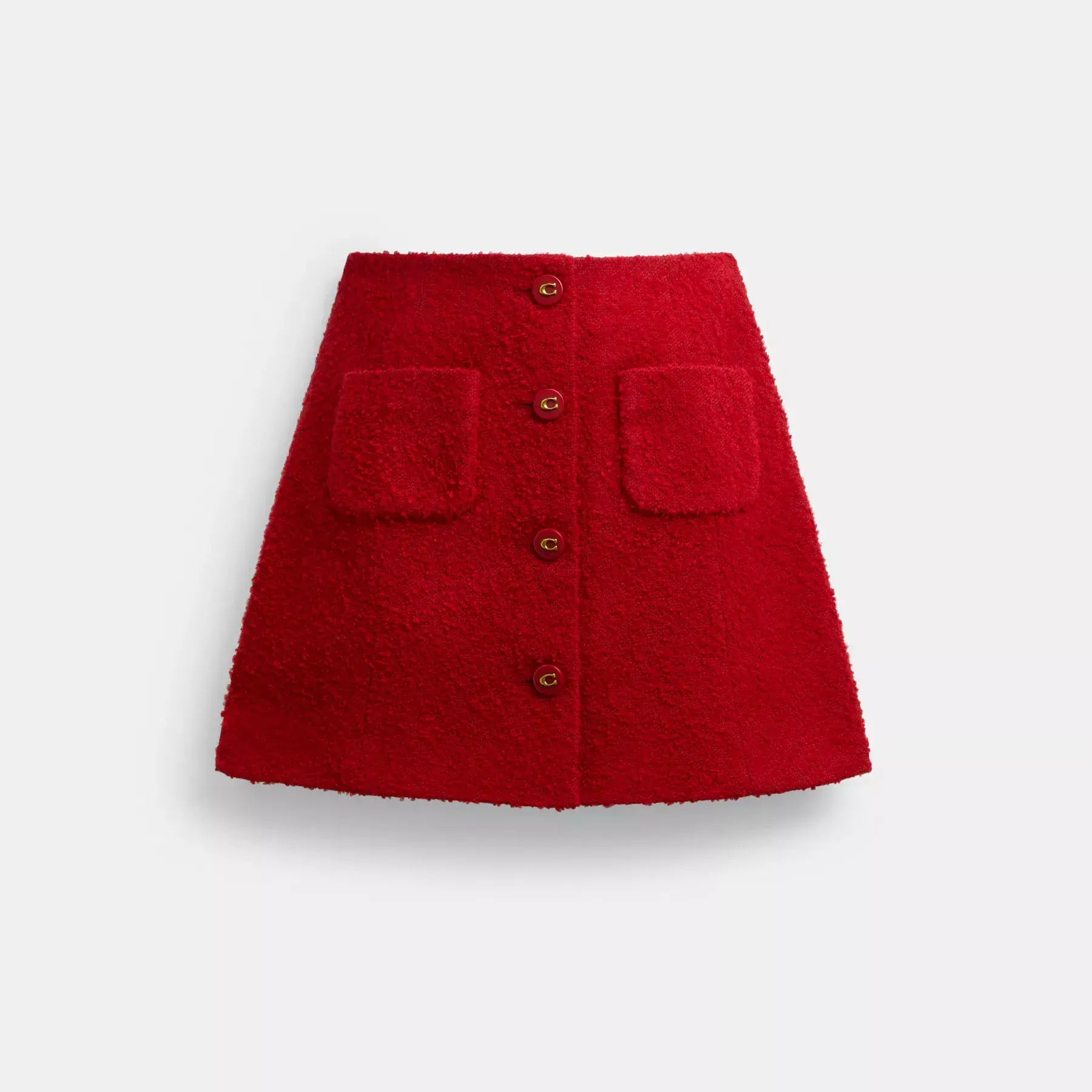 Boucle Skirt Red