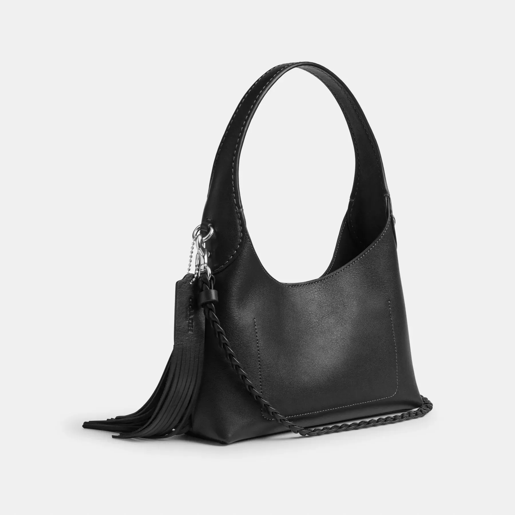 Brooklyn Shoulder Bag 23 With Fringe Black