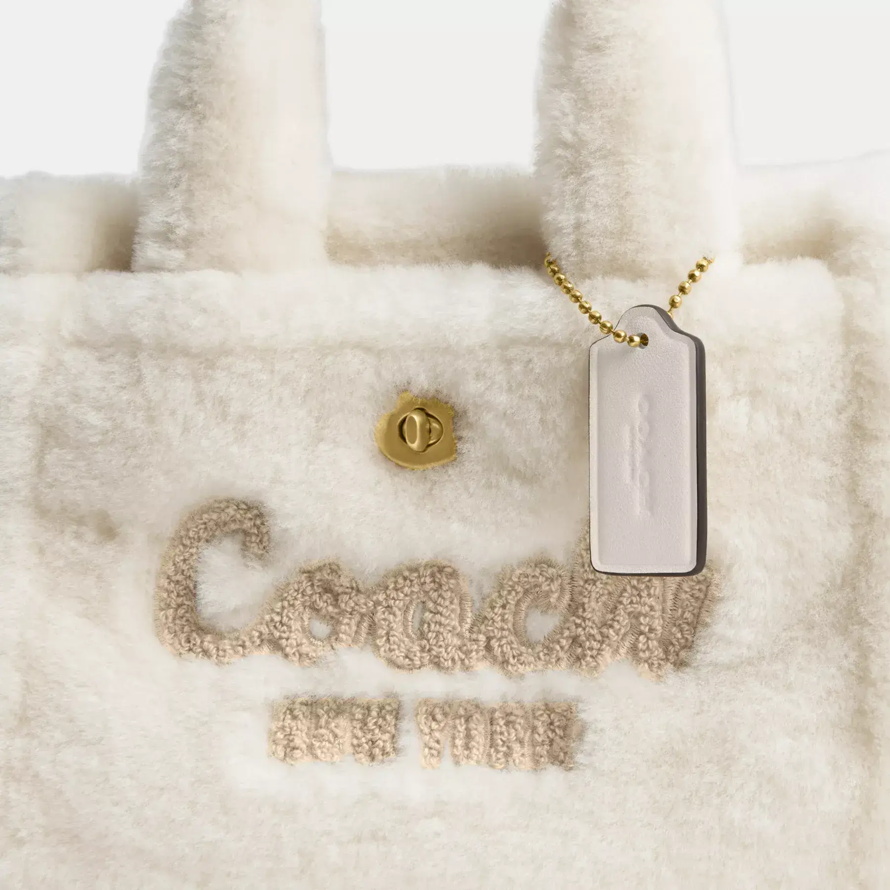 Cargo Tote Bag 20 In Shearling Chalk Cargo Tote Bag 20 In Shearling Chalk