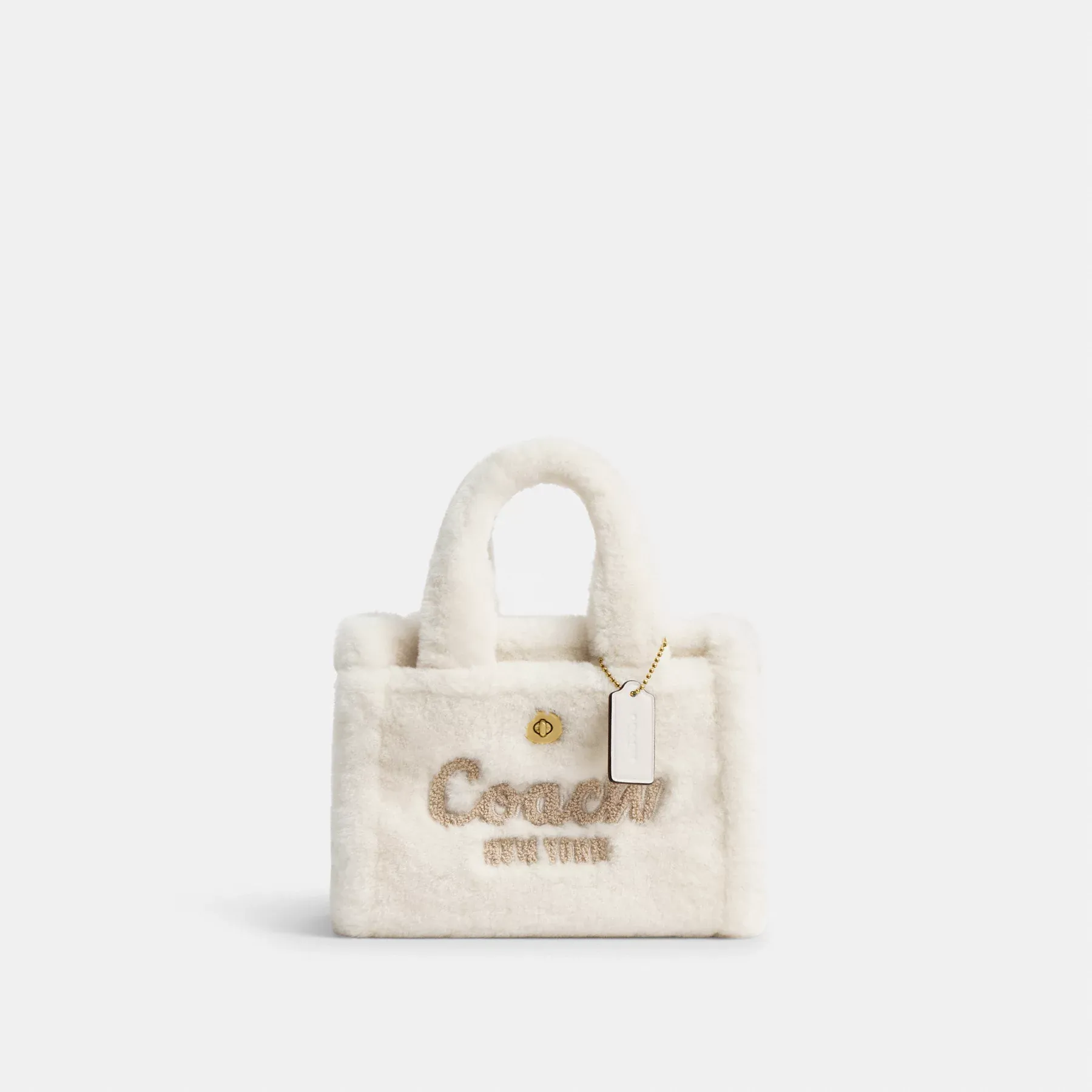 Cargo Tote Bag 20 In Shearling Chalk