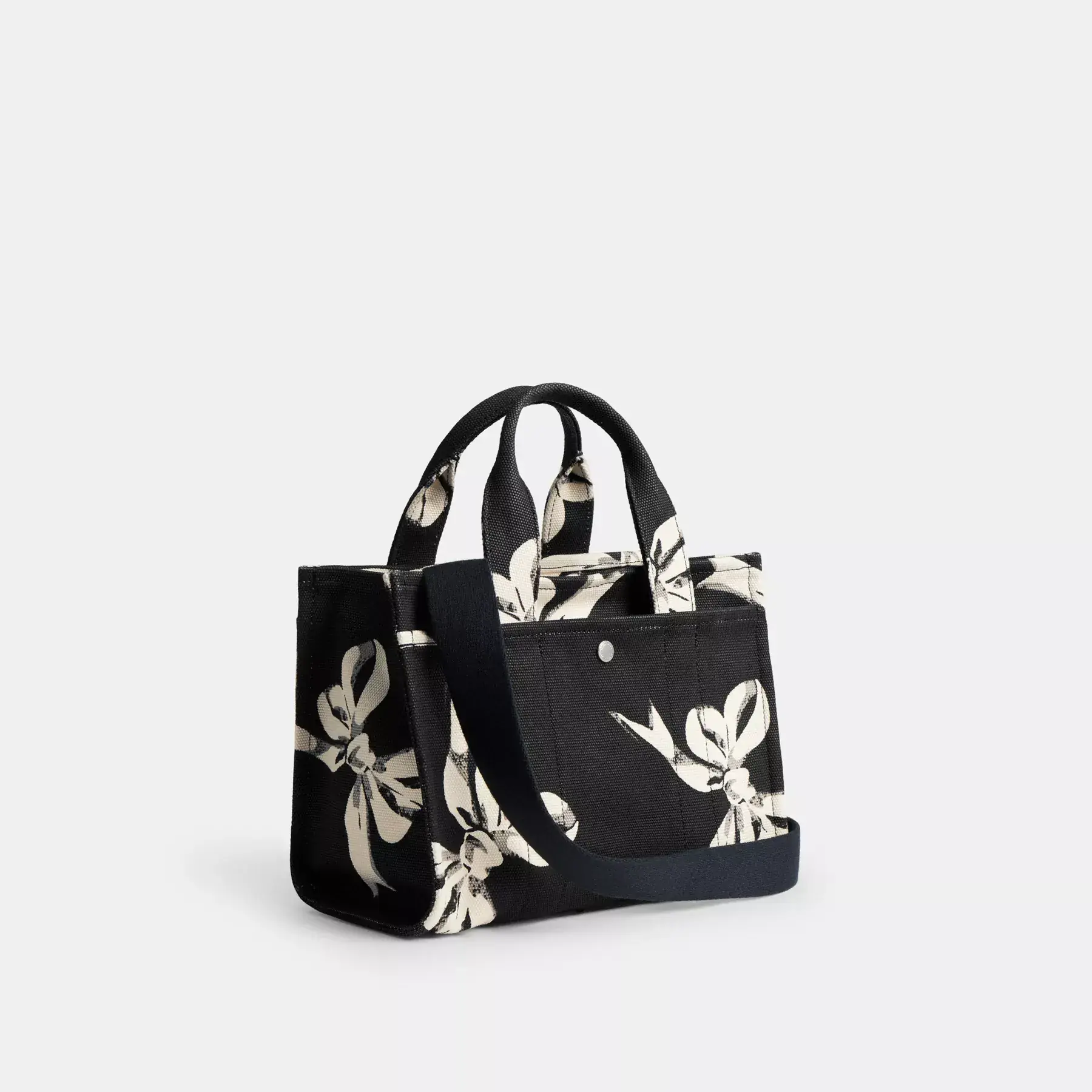 Cargo Tote Bag 26 With Bow Print Black Multi