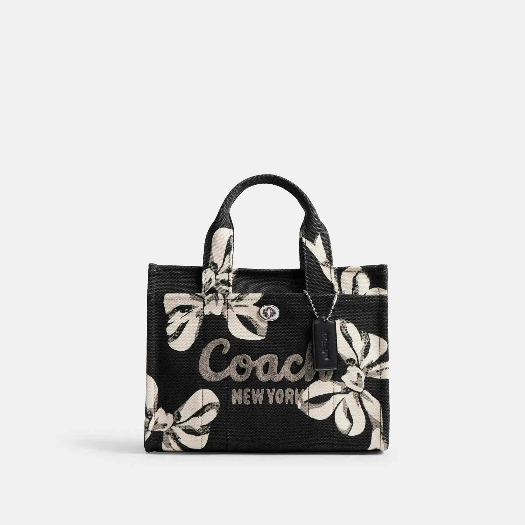 Cargo Tote Bag 26 With Bow Print Black Multi