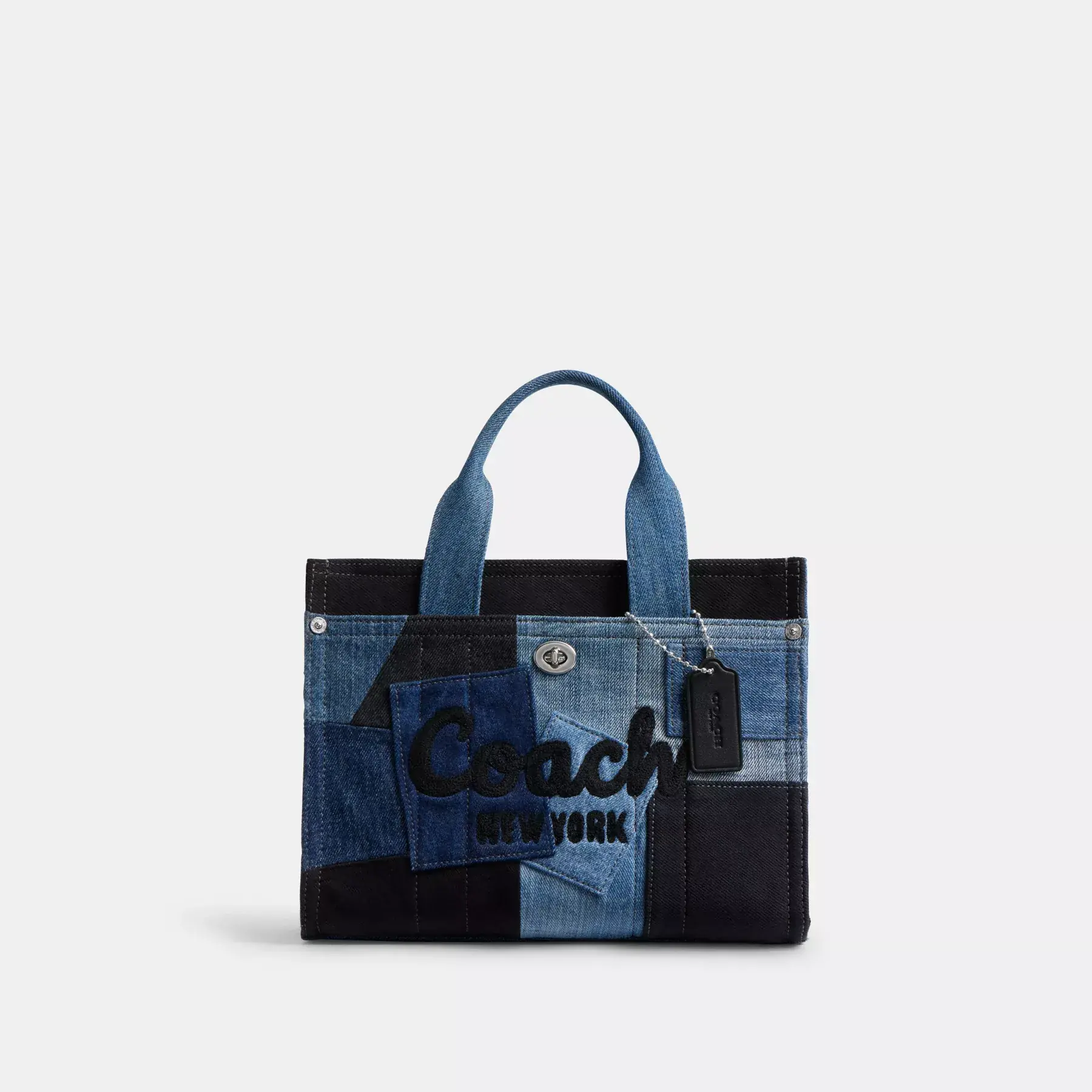 Cargo Tote Bag 26 With Patchwork Denim Multi