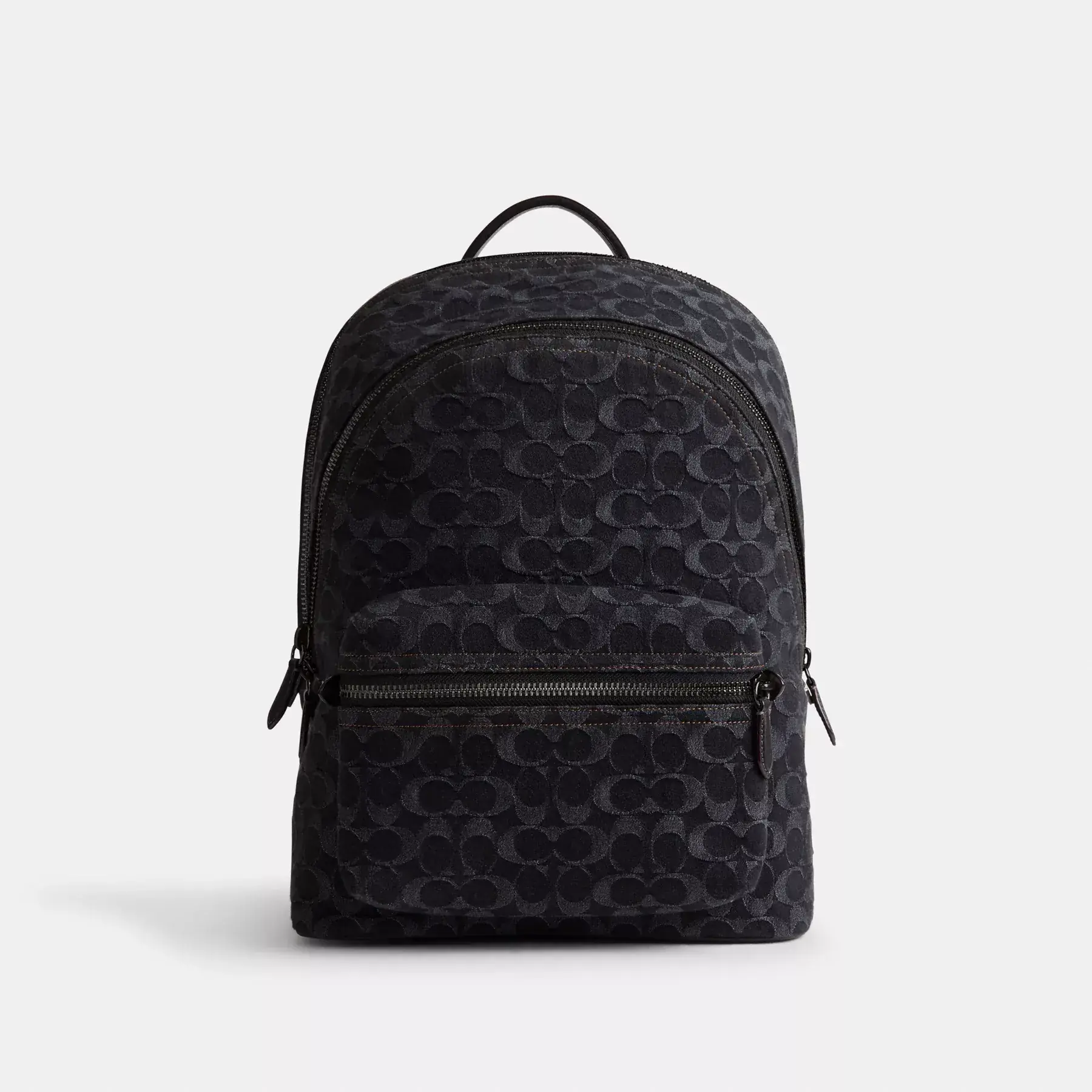 Charter Backpack In Signature Denim Black Denim