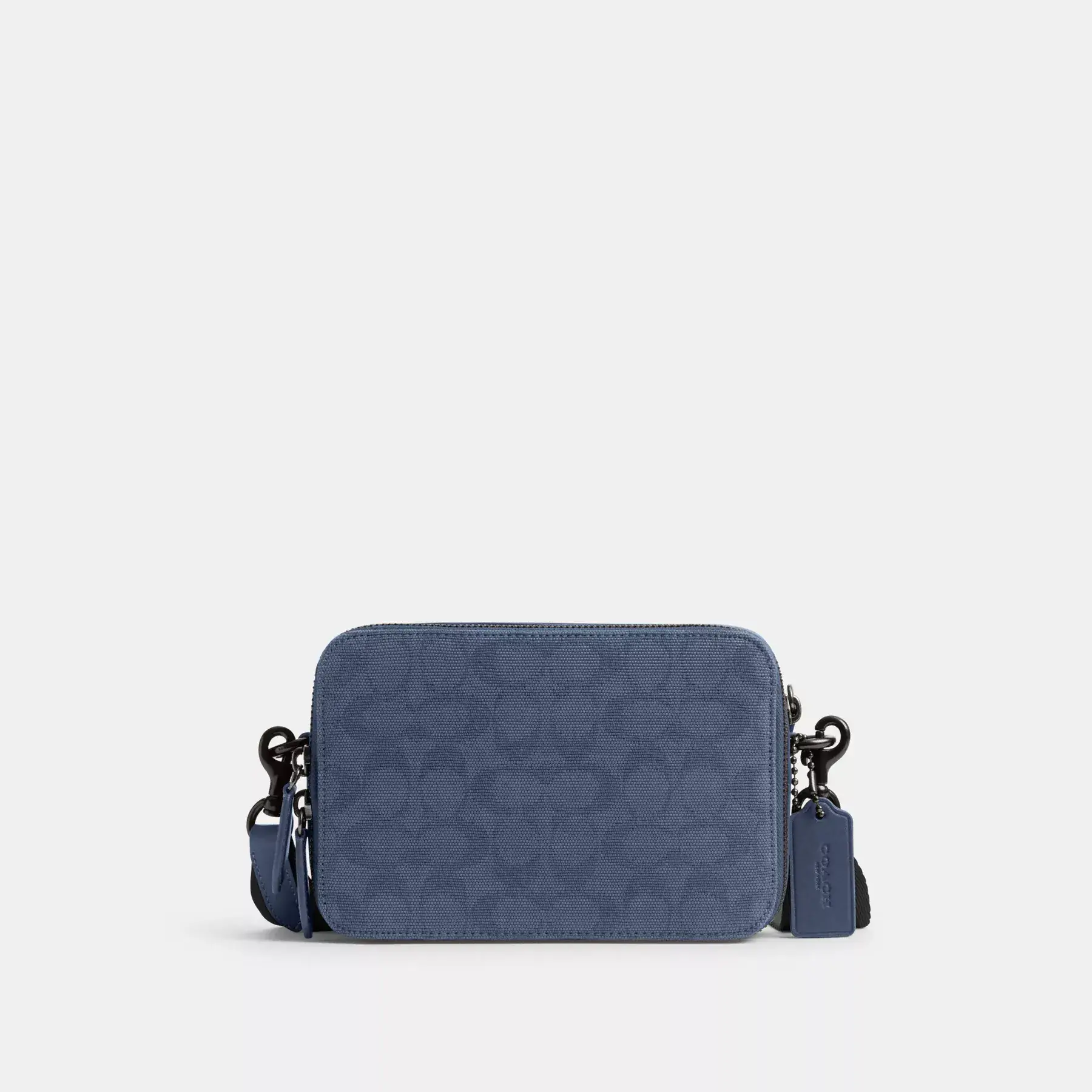 Charter Crossbody 19 In Signature Canvas Jacquard Washed Chambray
