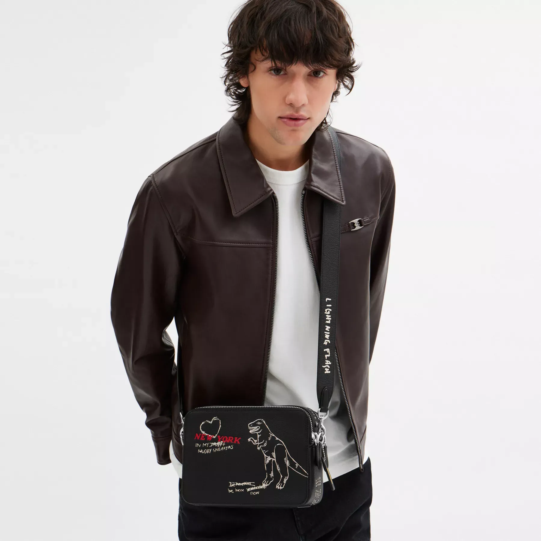 Charter Crossbody Bag 24 With Sketch Print Black Multi Charter Crossbody Bag 24 With Sketch Print Black Multi