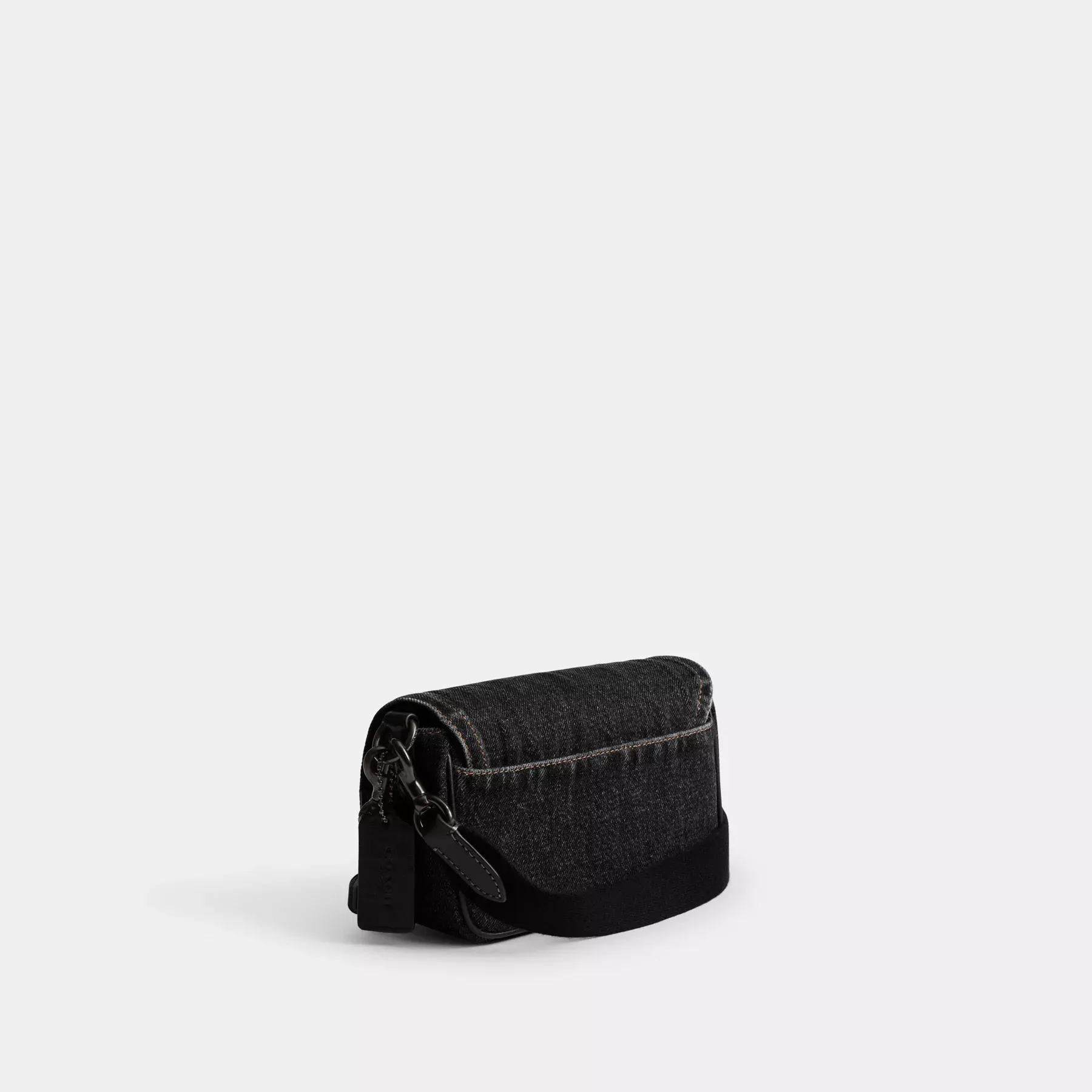 Charter Flap Crossbody Bag 18 Washed Black Charter Flap Crossbody Bag 18 Washed Black