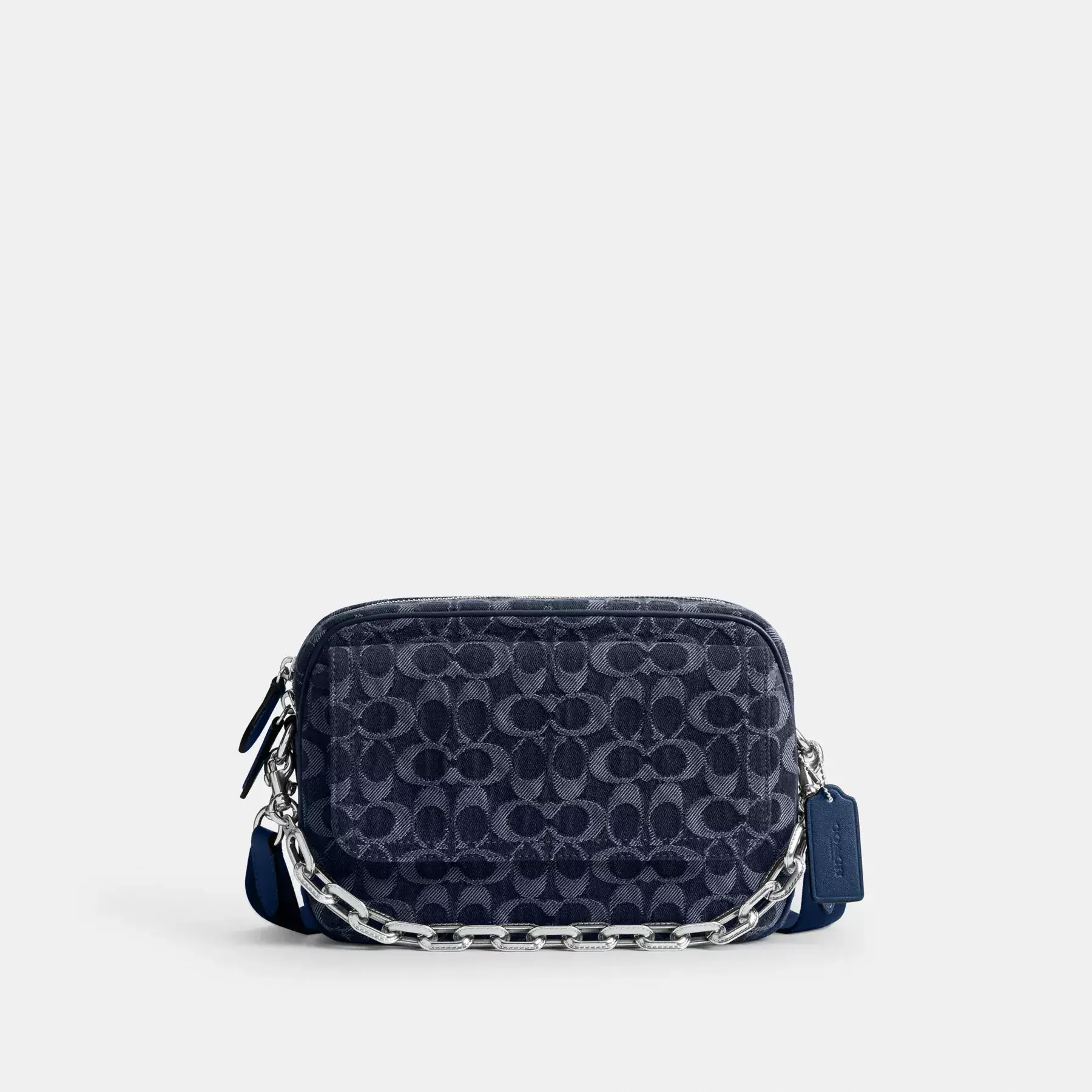 Charter Flap Crossbody Bag 24 In Signature Denim Deep Blue