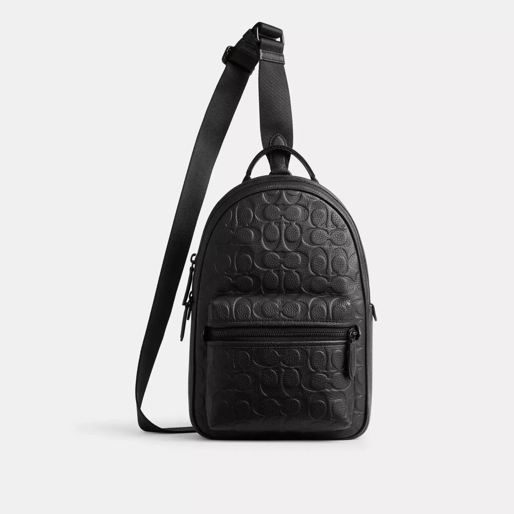 Charter Pack In Signature Leather Black