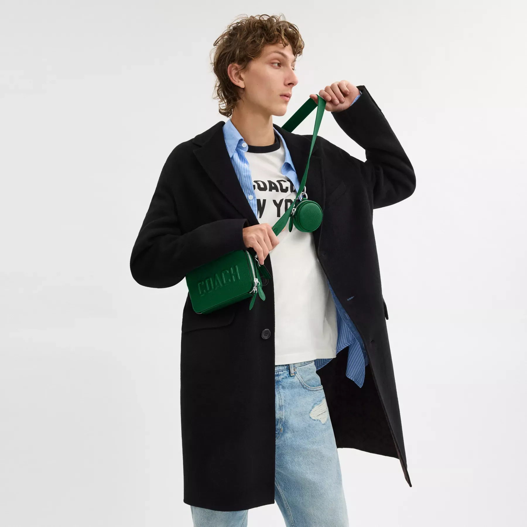 Charter Slim Crossbody With Coach Graphic Ivy Charter Slim Crossbody With Coach Graphic Ivy