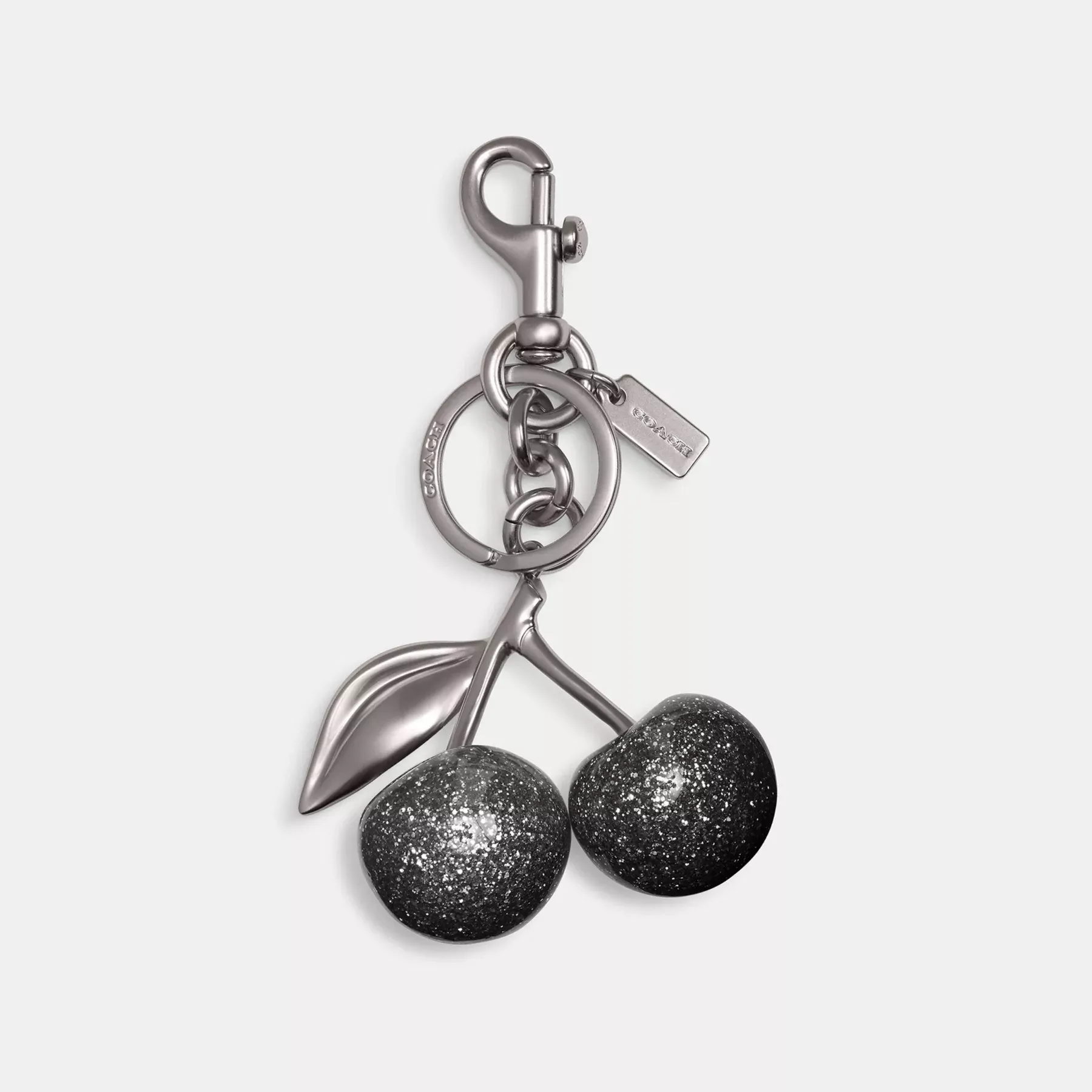 Cherry Bag Charm Silver