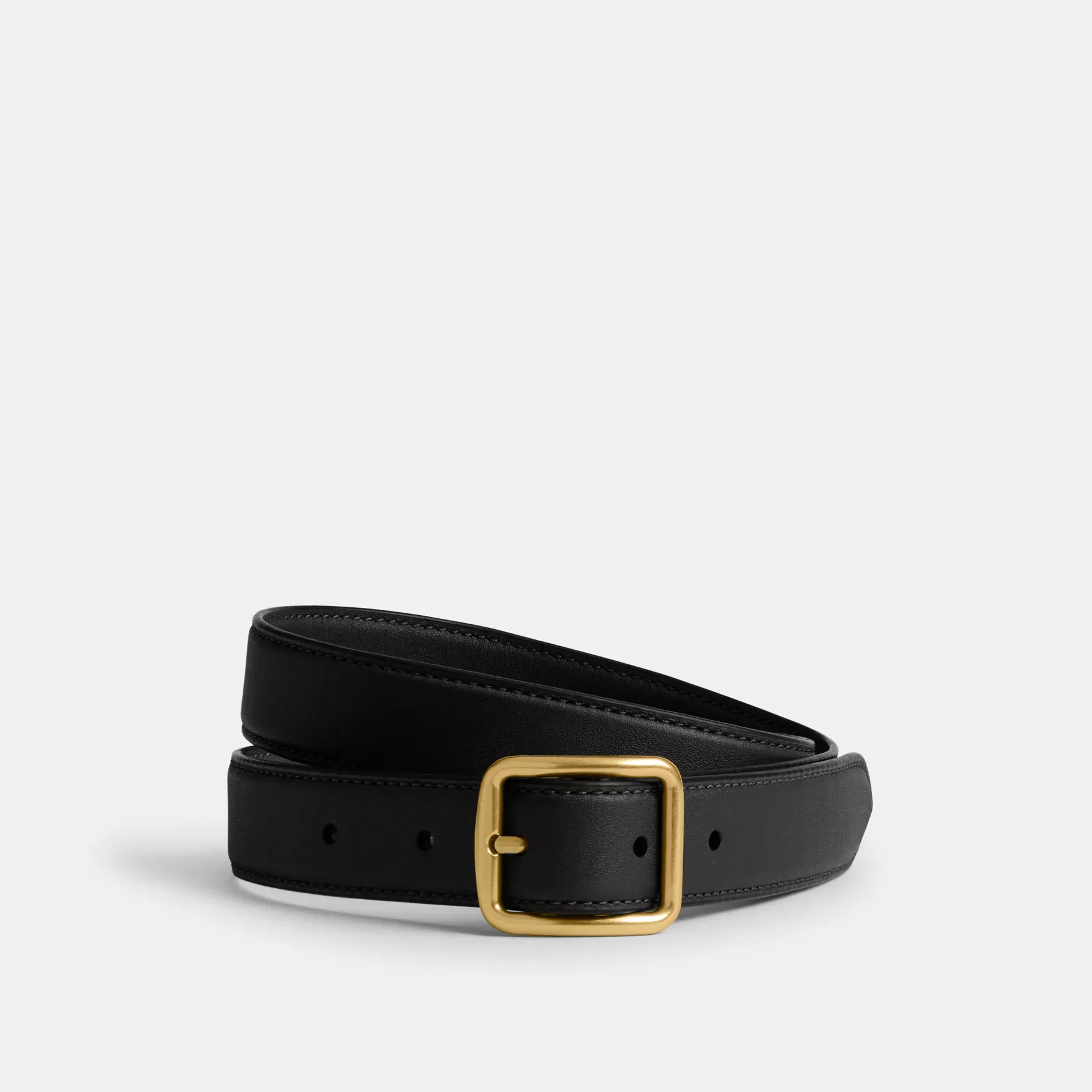 Classic Buckle Belt With Hip Detail, 25mm Black