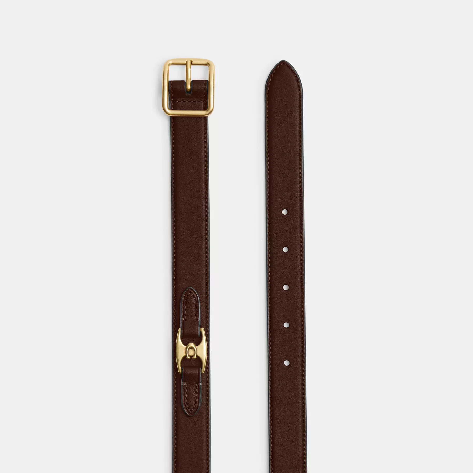 Classic Buckle Belt With Hip Detail, 25mm Maple