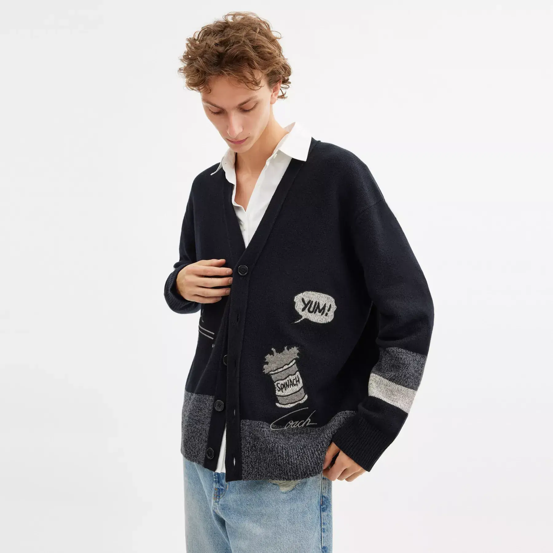 Coach X Popeye Cardigan Black