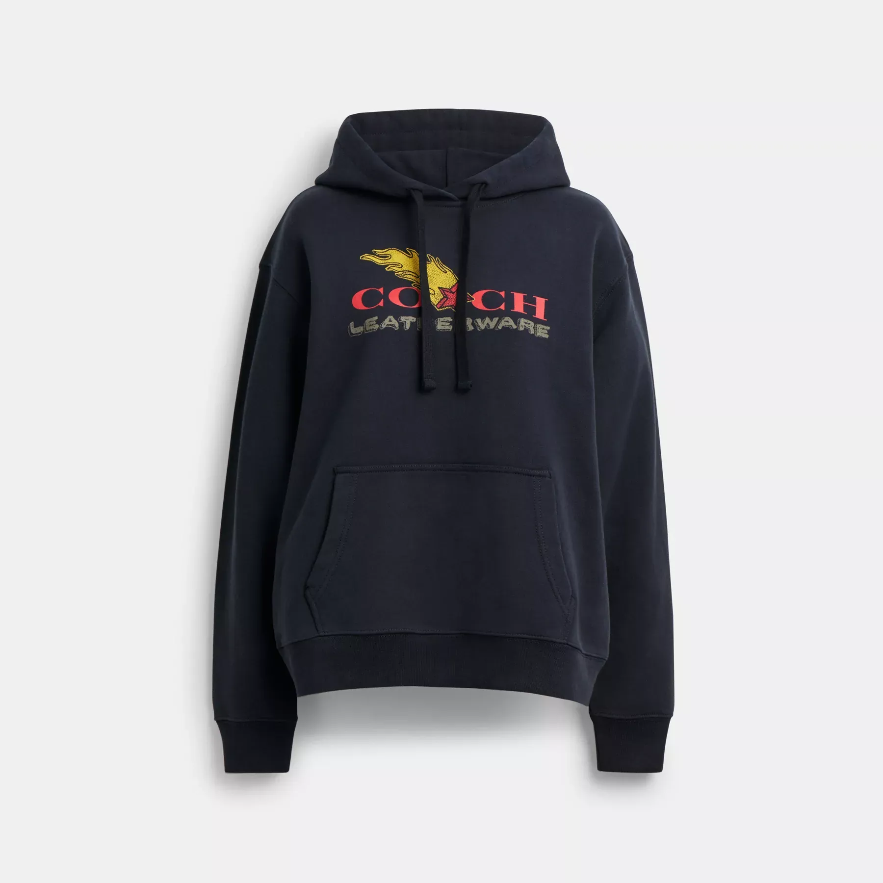 Collage Graphic Hoodie In Organic Cotton Navy