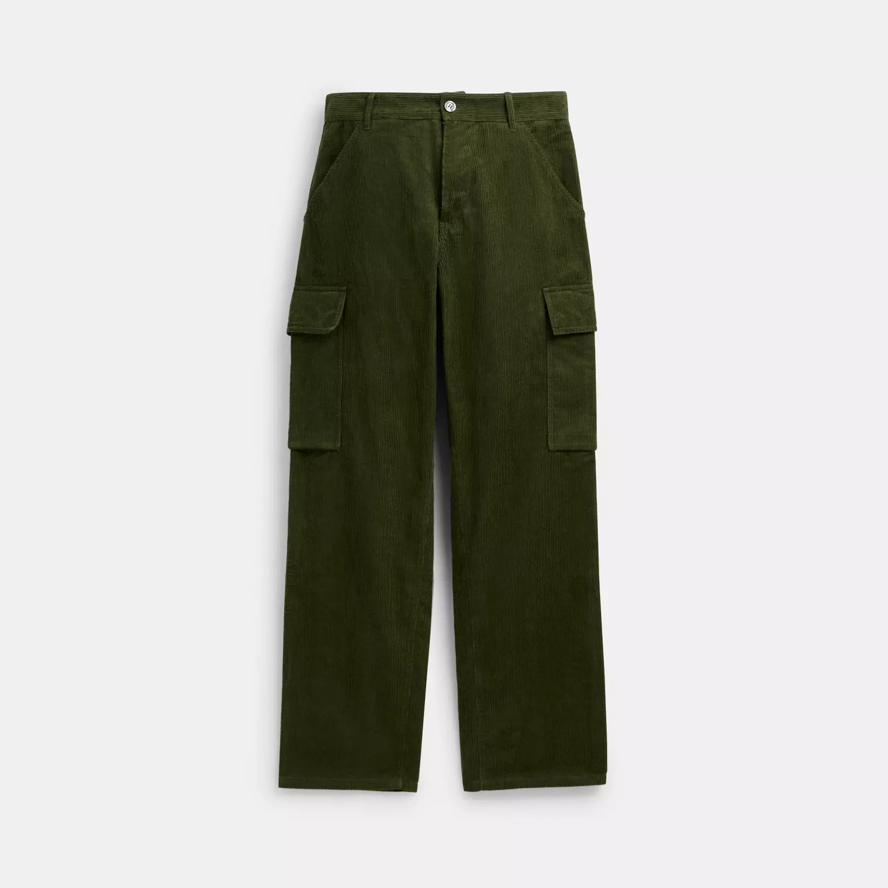 Corduroy Cargo Pants Olive Green
