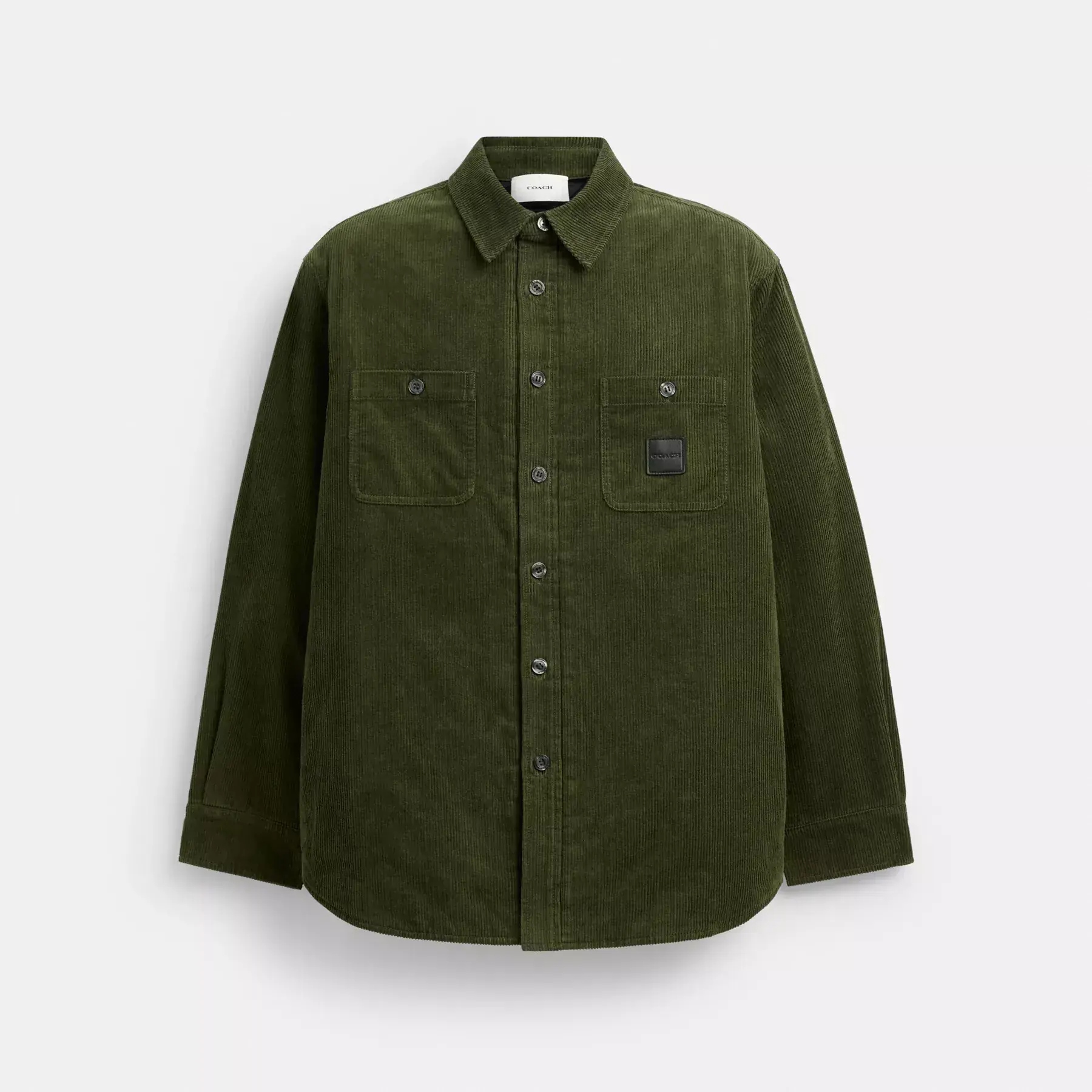 Corduroy Shirt Jacket Olive Green