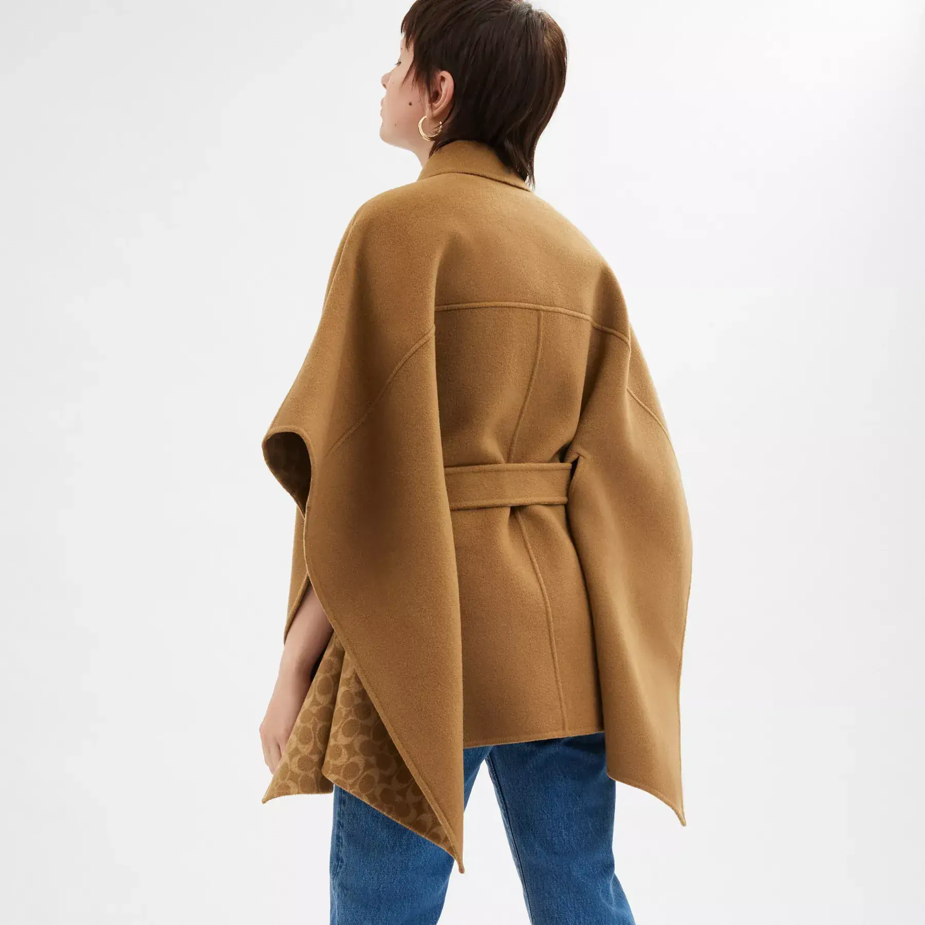 Double Face Wool Cape Camel Double Face Wool Cape Camel