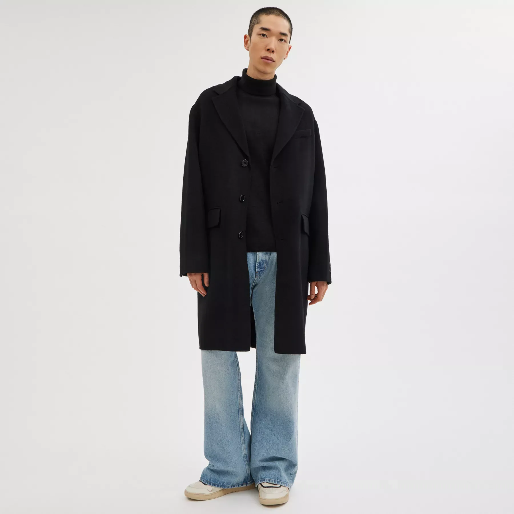 Double Faced Coat Black