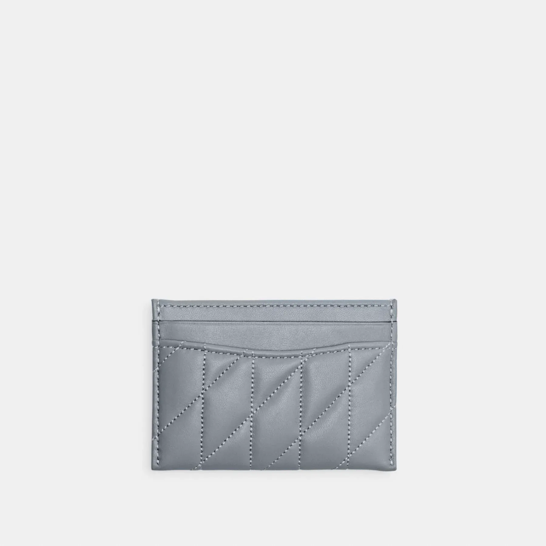 Essential Card Case With Pillow Quilting Grey Blue