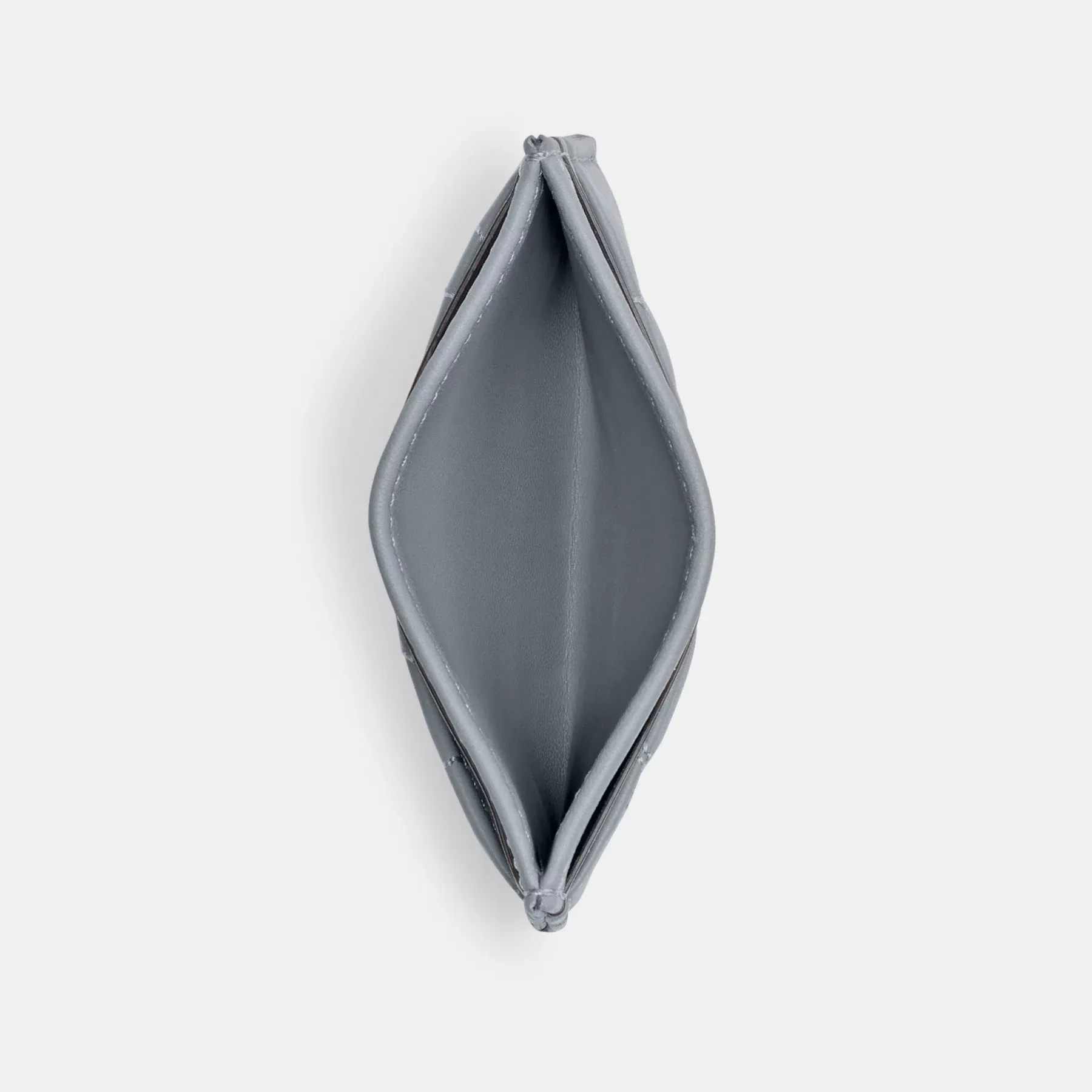 Essential Card Case With Pillow Quilting Grey Blue Essential Card Case With Pillow Quilting Grey Blue