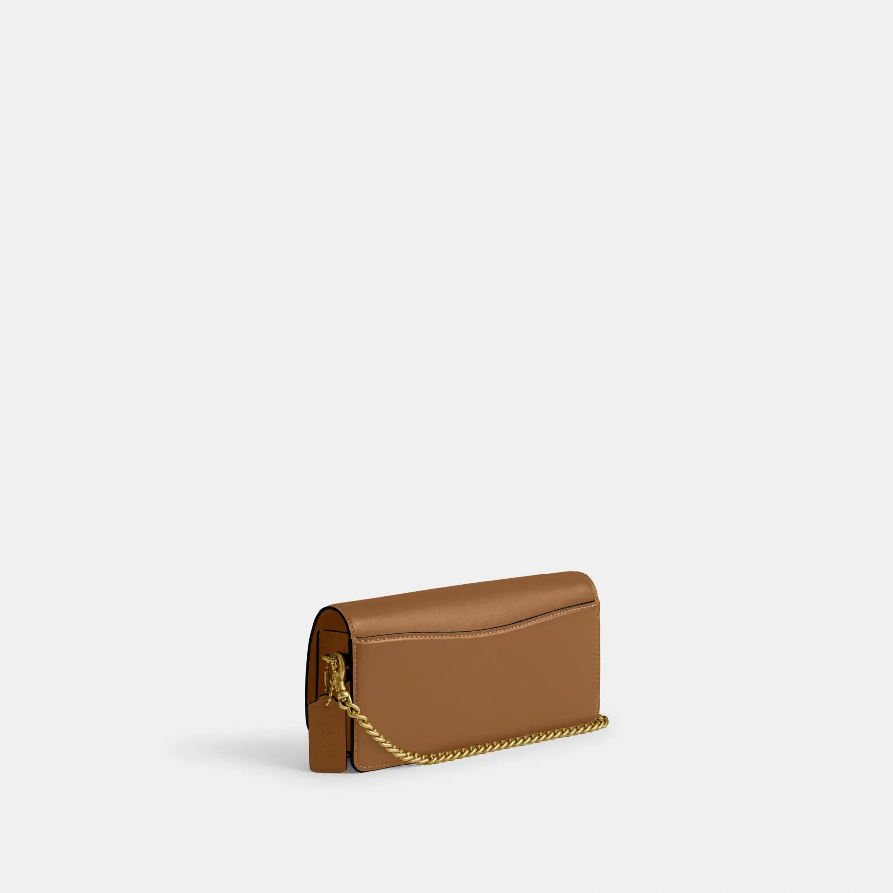 Essential Long Wallet On A Chain Honey Brown