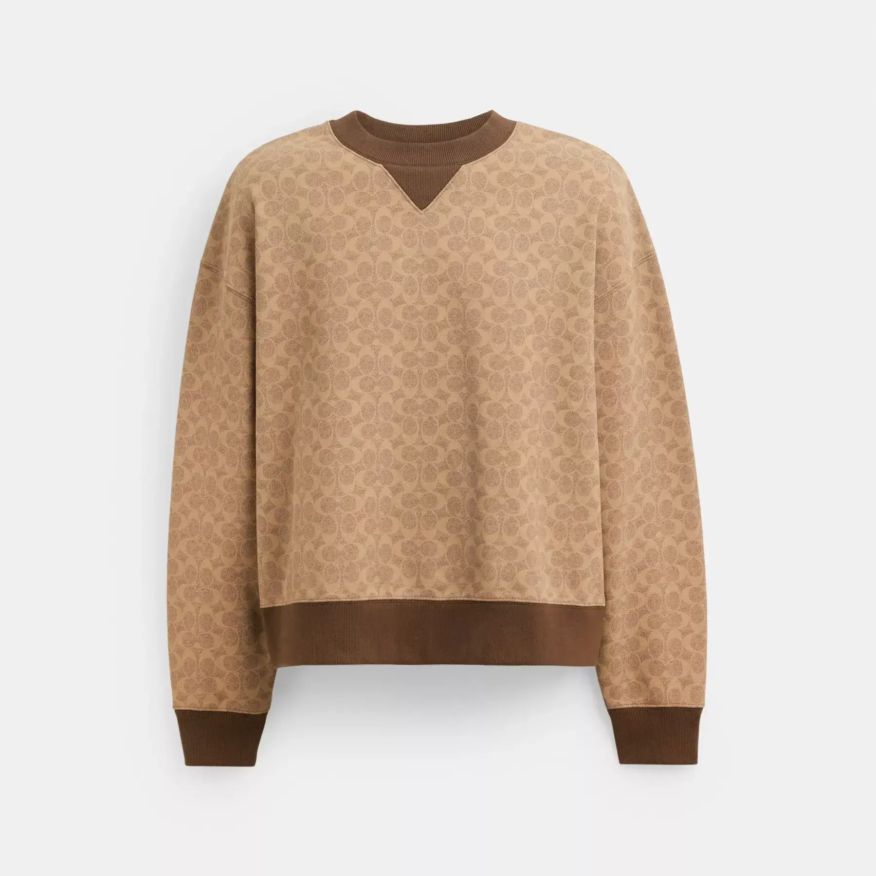 Essential Signature Crewneck Tan Signature