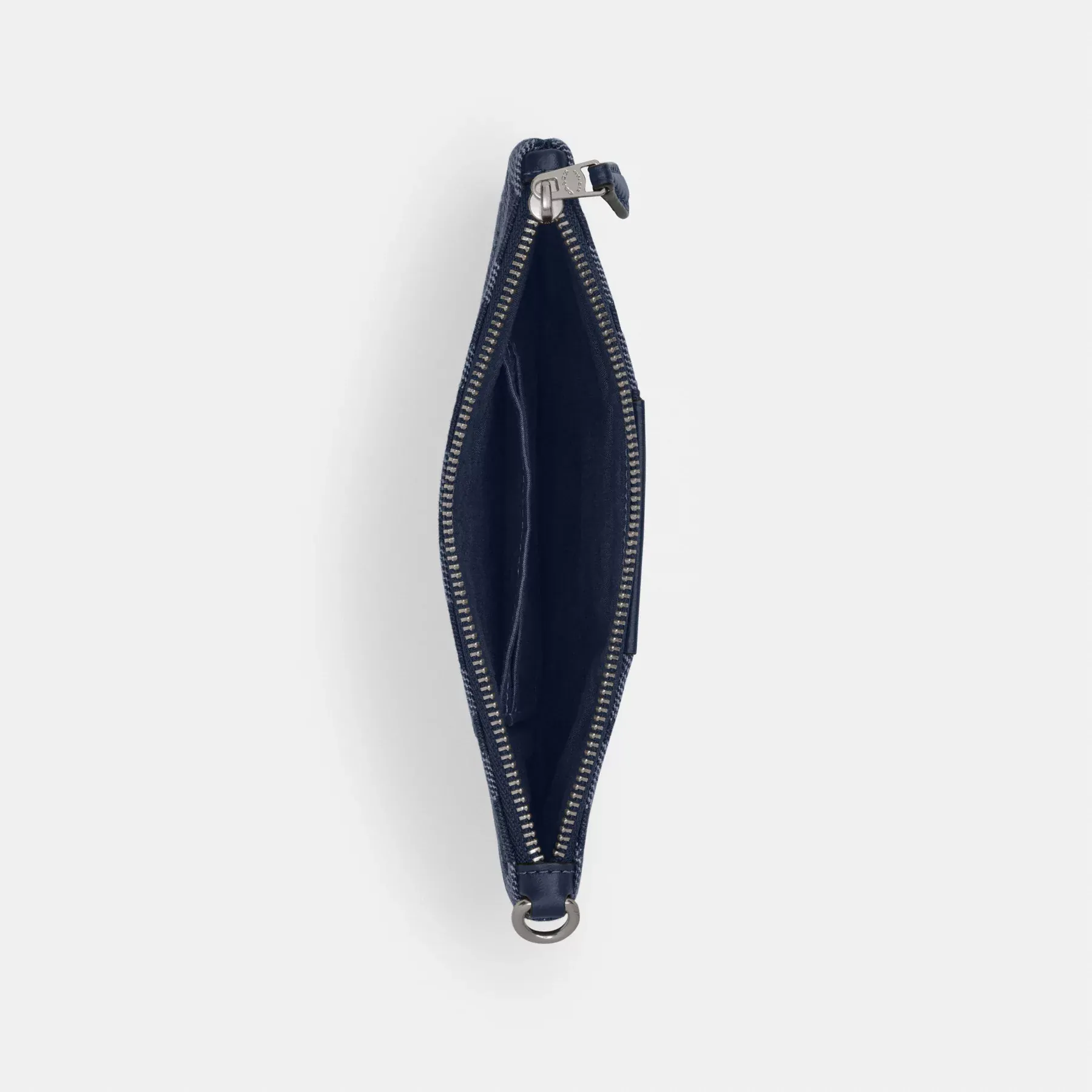 Essential Small Wristlet In Signature Denim Deep Blue Multi Essential Small Wristlet In Signature Denim Deep Blue Multi