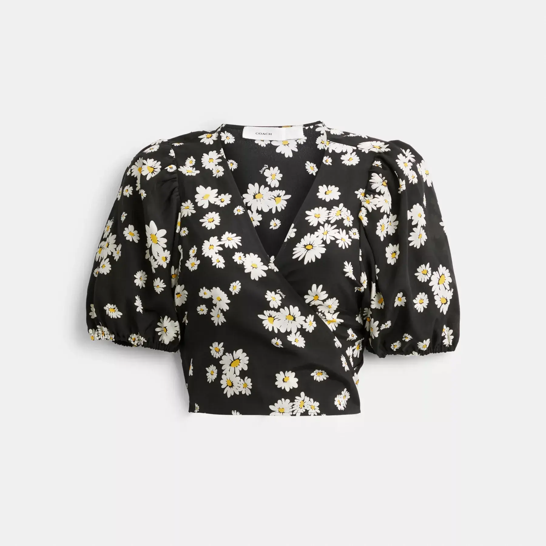 Floral Wrap Blouse Black Multi