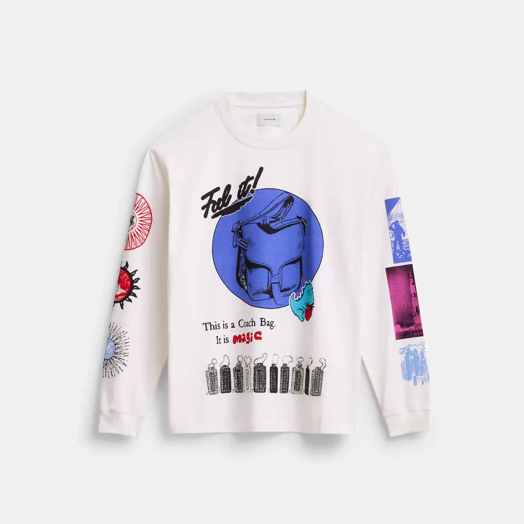 Graphic Long Sleeve T-Shirt White Cream