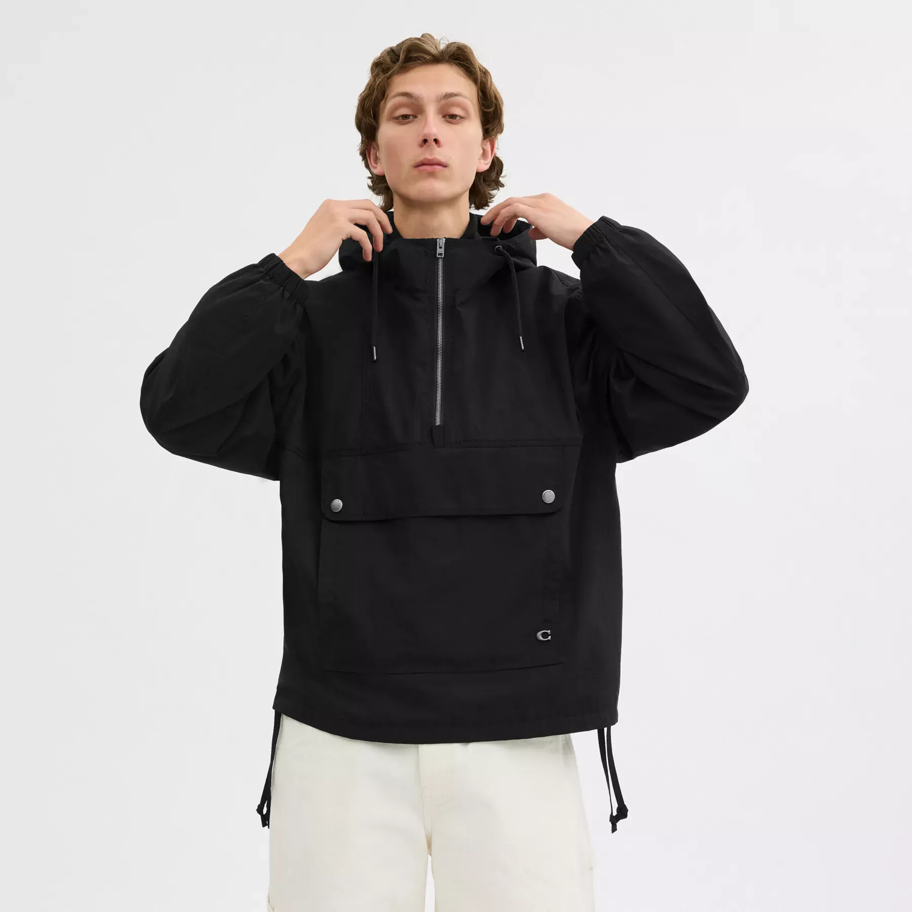 Half Zip Pullover Jacket Black