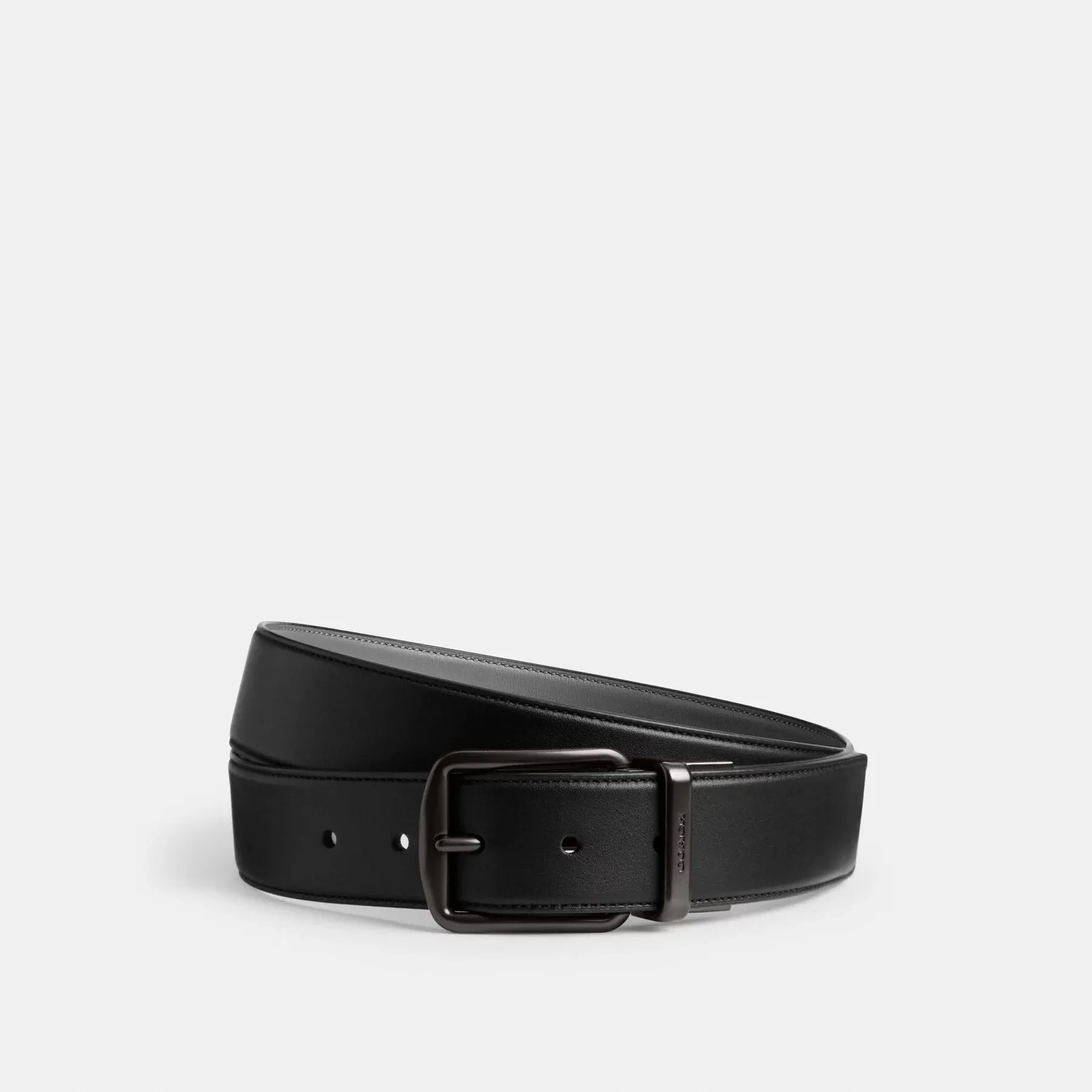 Harness Buckle Cut-To-Size Reversible Belt, 38mm Black/Charcoal