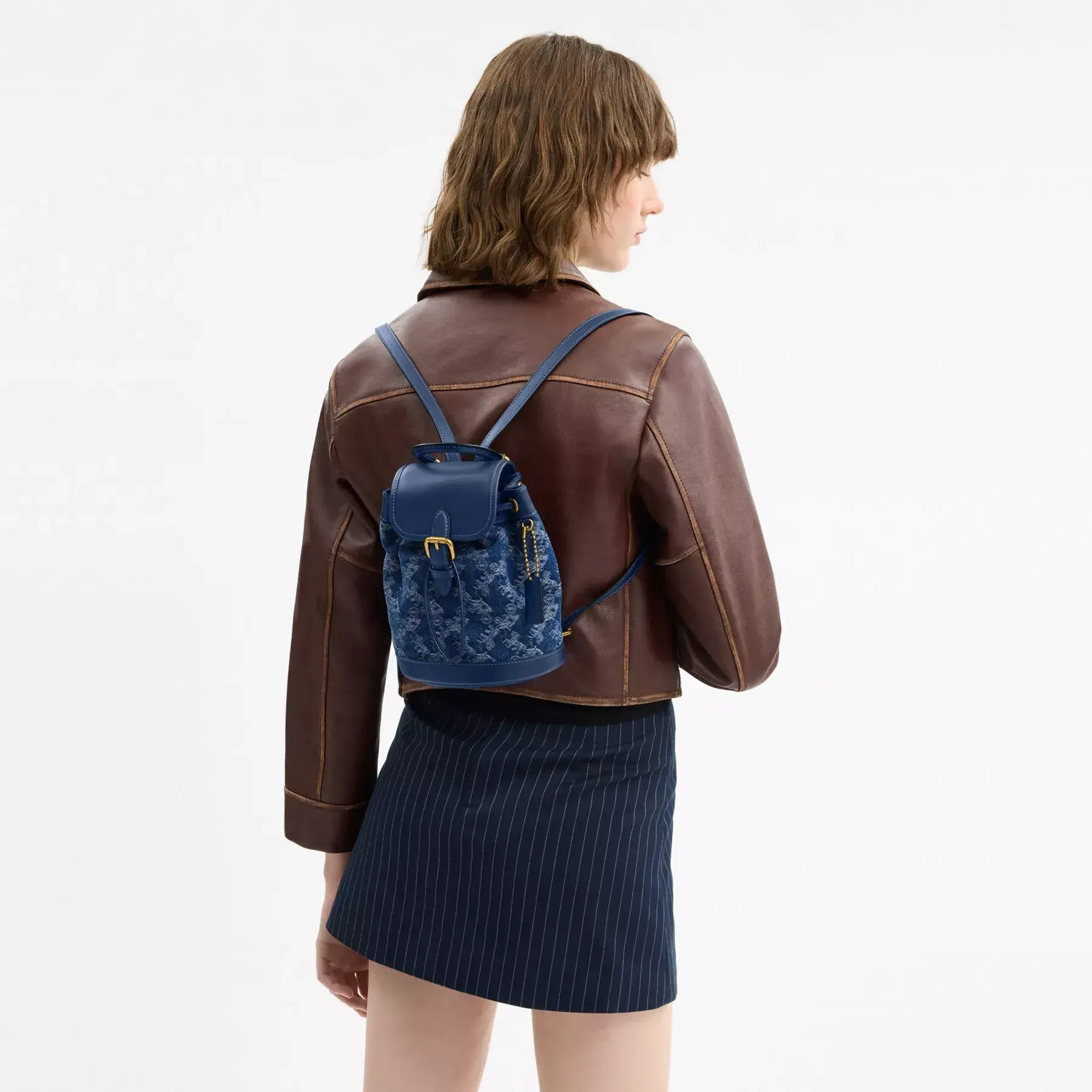 Harper Backpack With Horse And Carriage Print Deep Blue Multi Harper Backpack With Horse And Carriage Print Deep Blue Multi