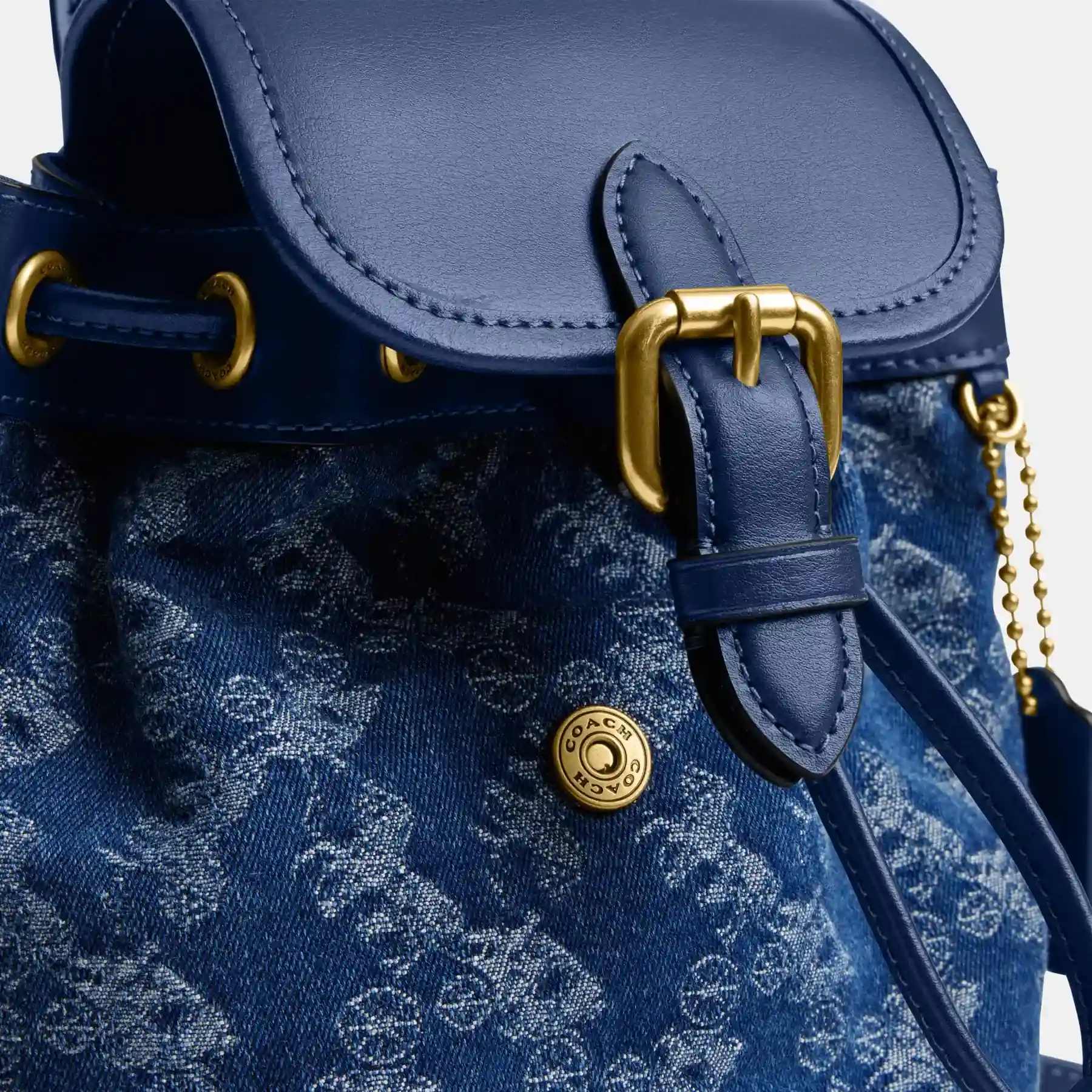 Harper Backpack With Horse And Carriage Print Deep Blue Multi Harper Backpack With Horse And Carriage Print Deep Blue Multi