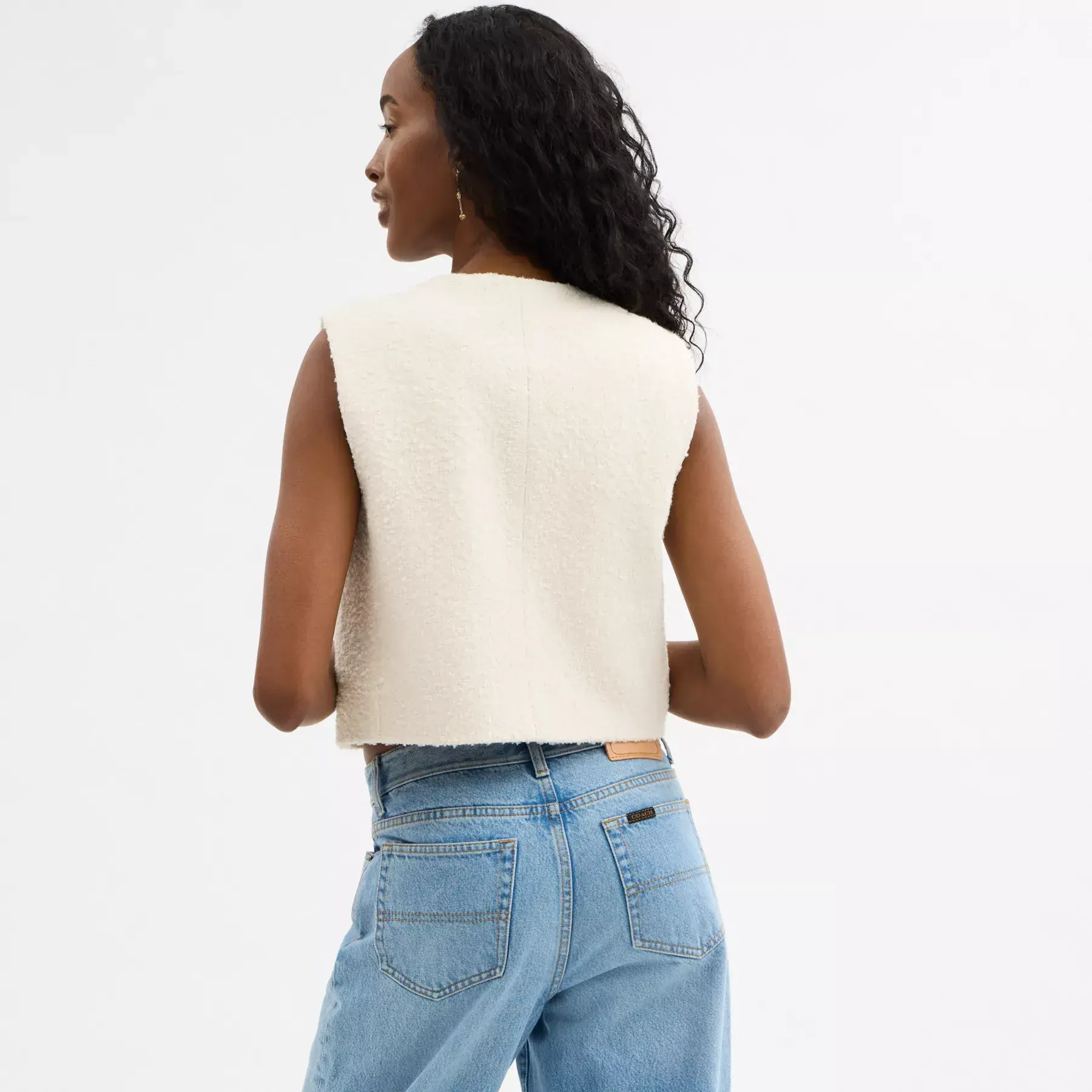 Heritage C Boucle Vest Cream Heritage C Boucle Vest Cream