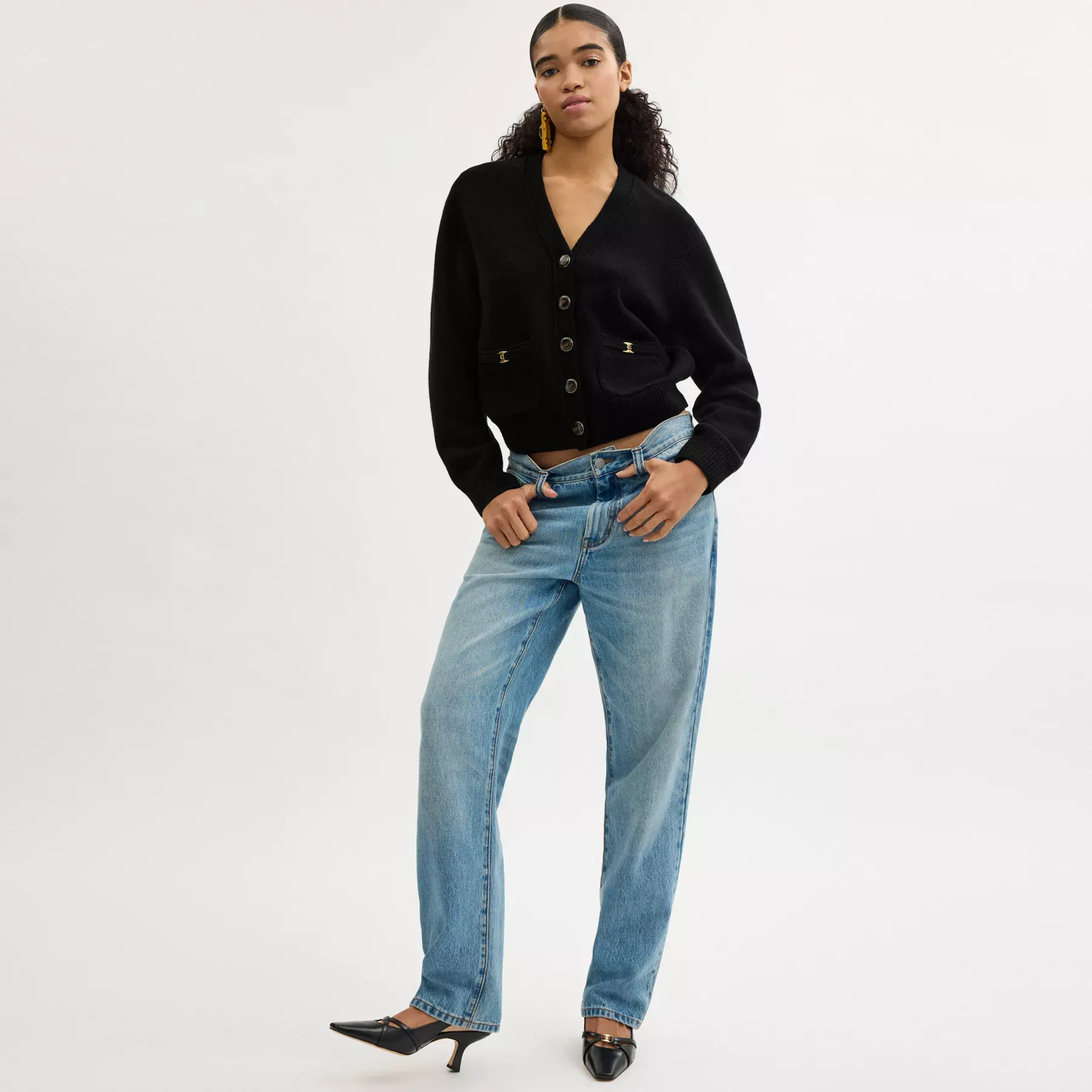 Heritage C Cardigan Black