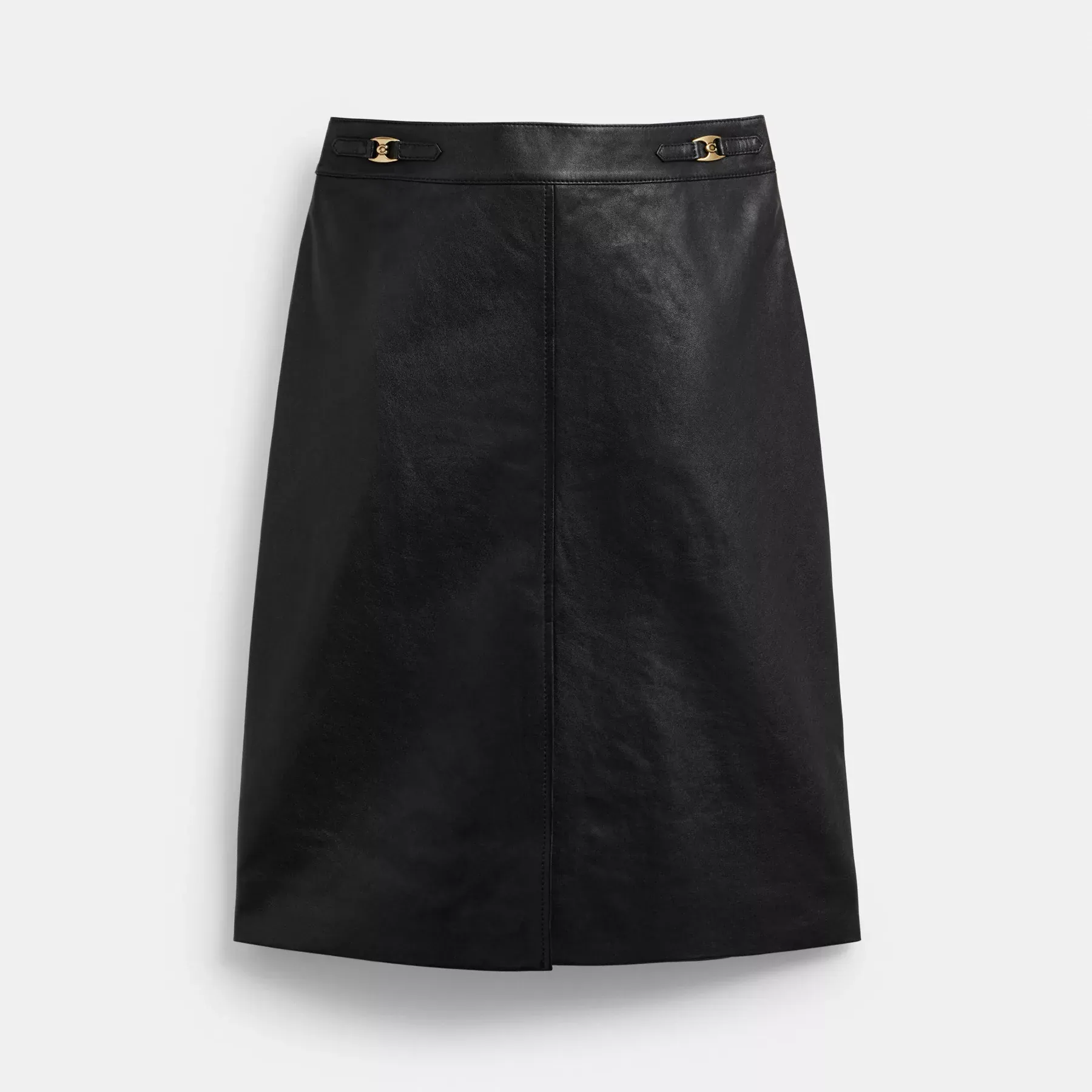 Heritage C Leather Skirt Black