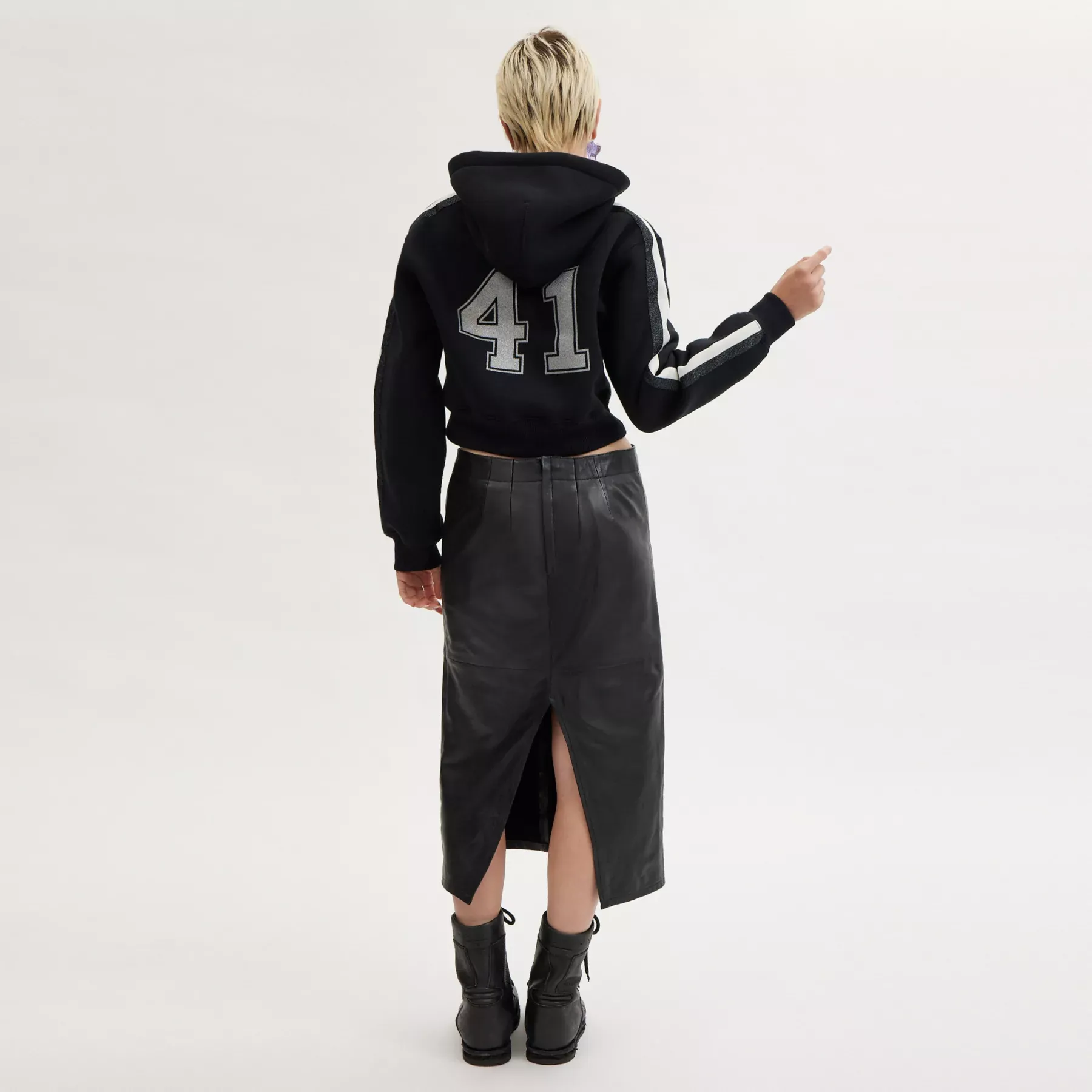 Heritage C Long Leather Skirt Black Heritage C Long Leather Skirt Black