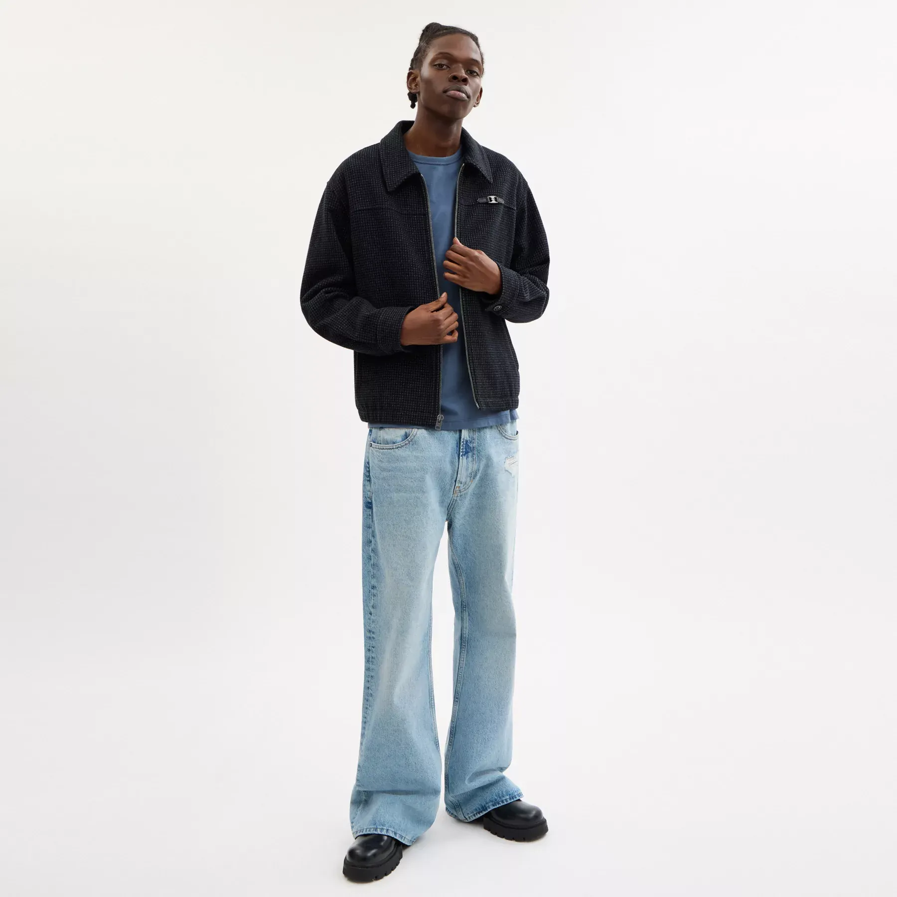 Heritage C Plaque Harrington Jacket Navy Multi