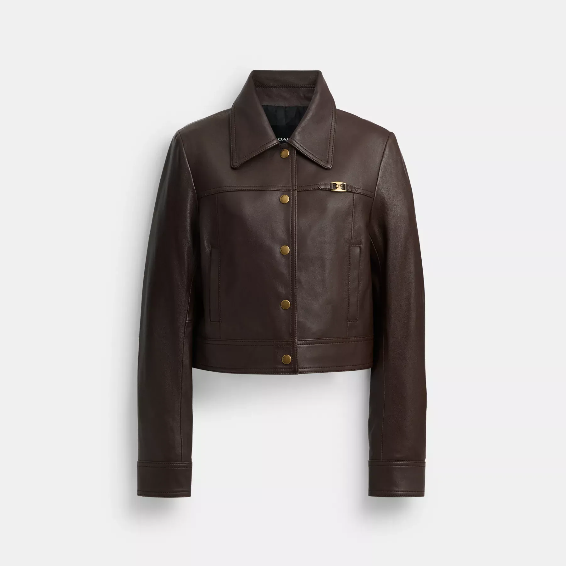 Heritage C Snap Front Shrunken Jacket Brown