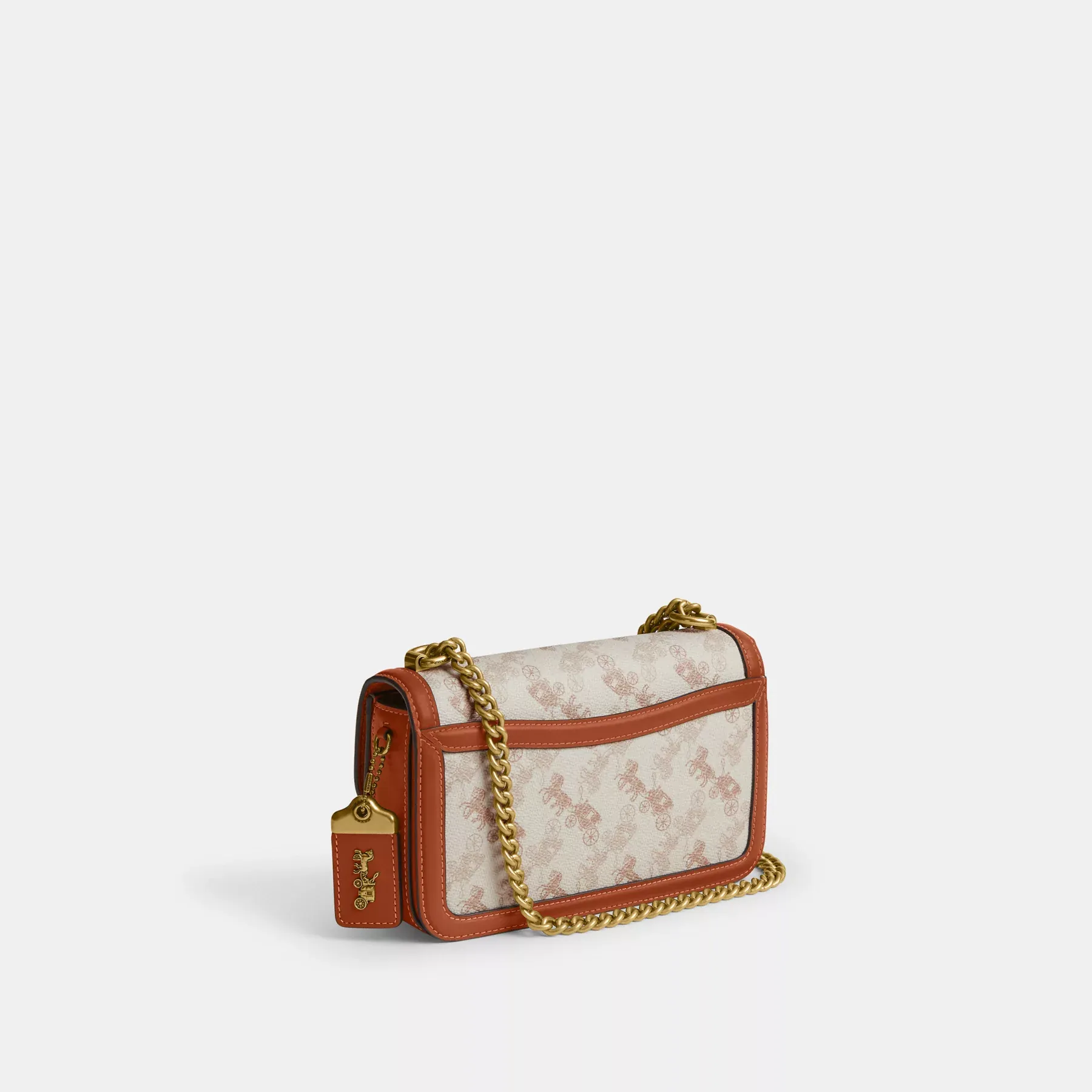 Hero Shoulder Bag With Horse And Carriage Print Chalk Burnished Amber