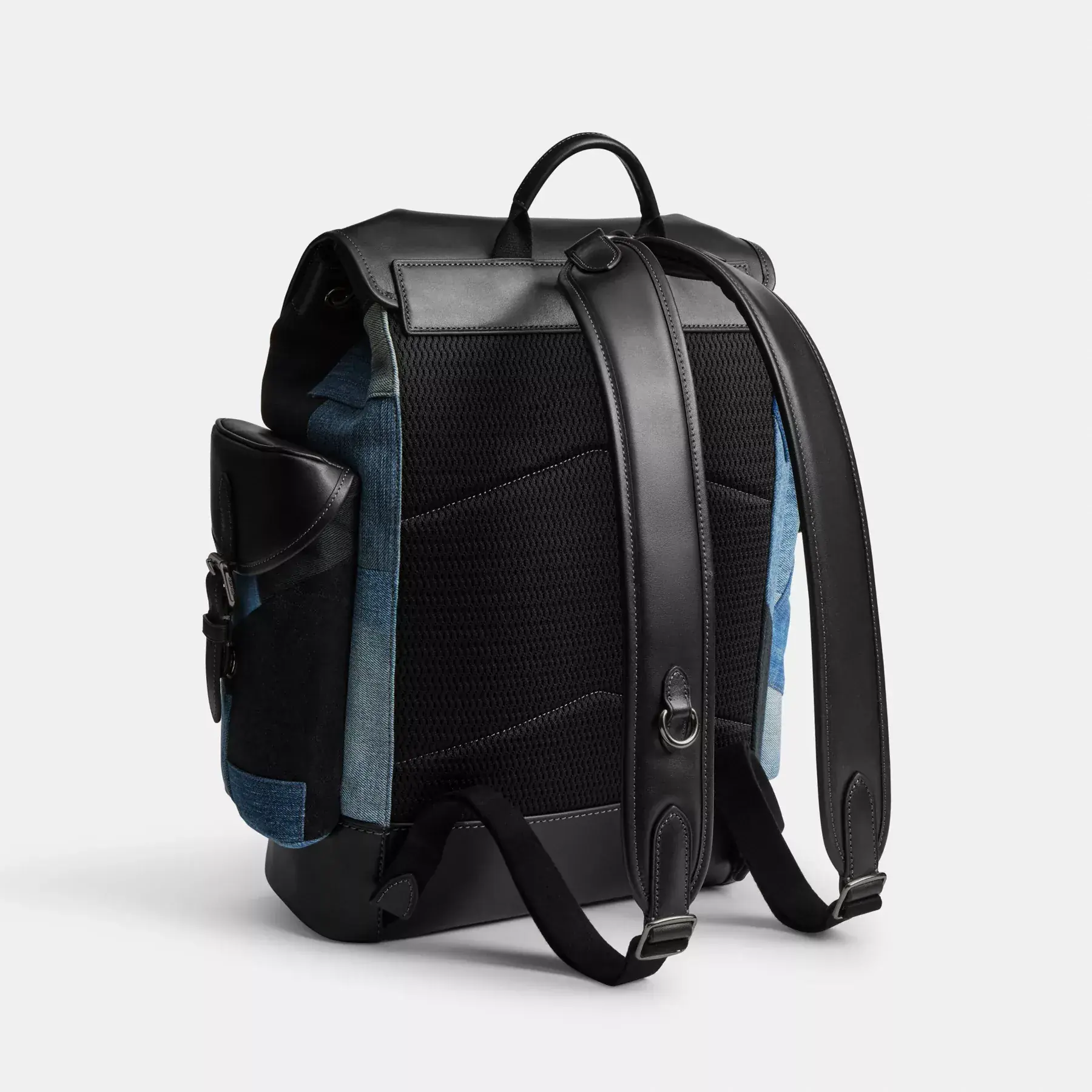 Hitch Backpack With Patchwork Denim Multi