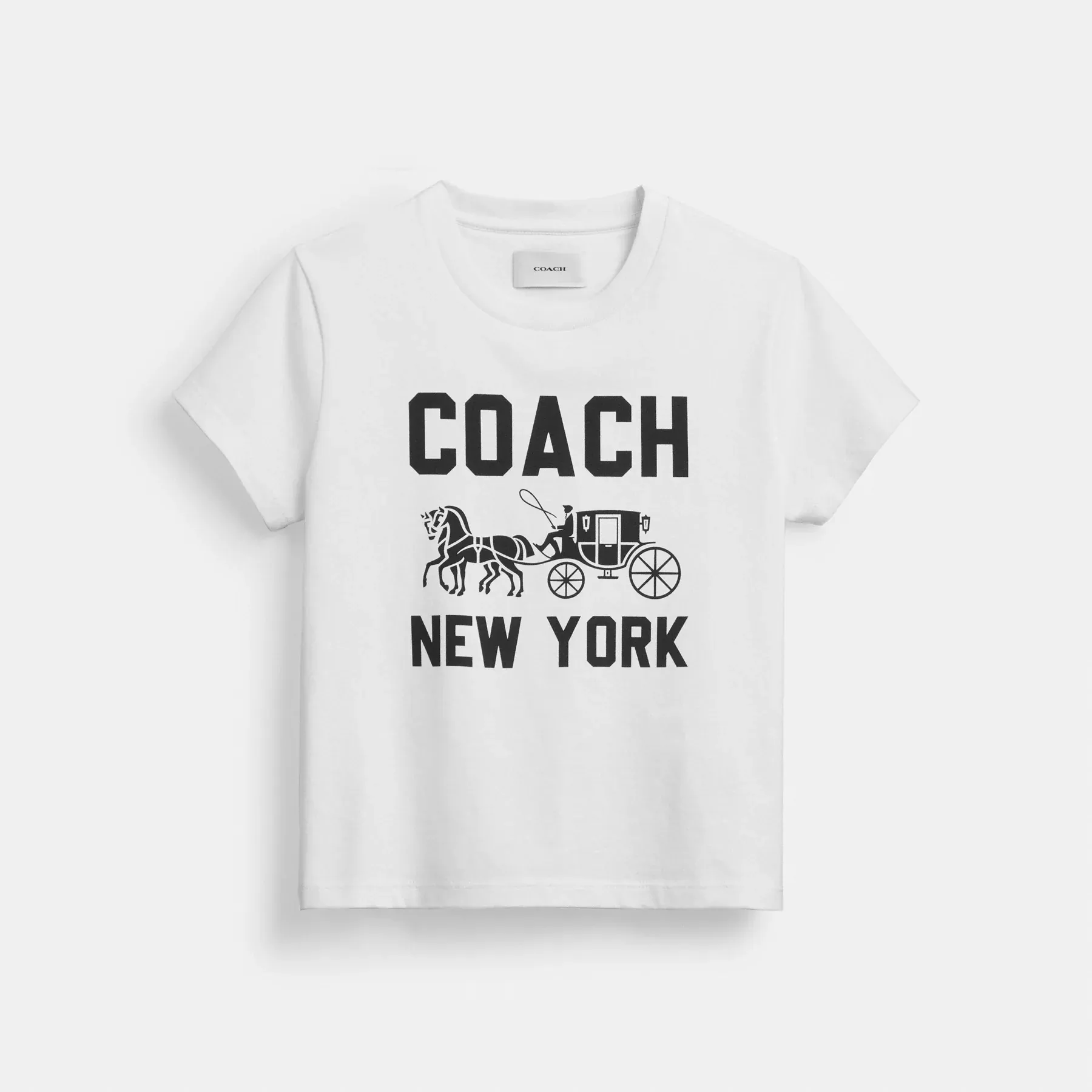 Horse And Carriage T-Shirt In Organic Cotton White