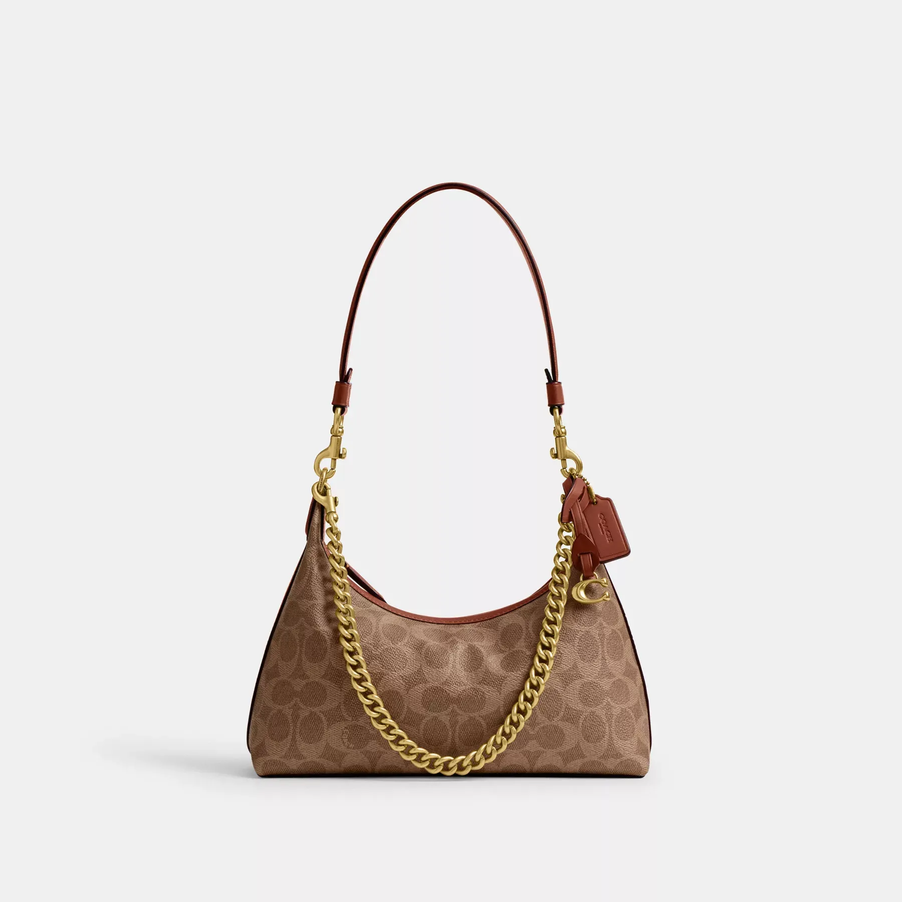 Juliet Shoulder Bag 25 In Signature Canvas Tan Caramel