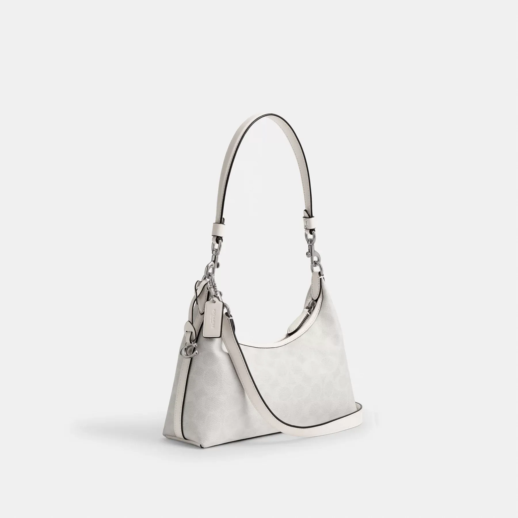 Juliet Shoulder Bag 25 In Signature Canvas White Chalk