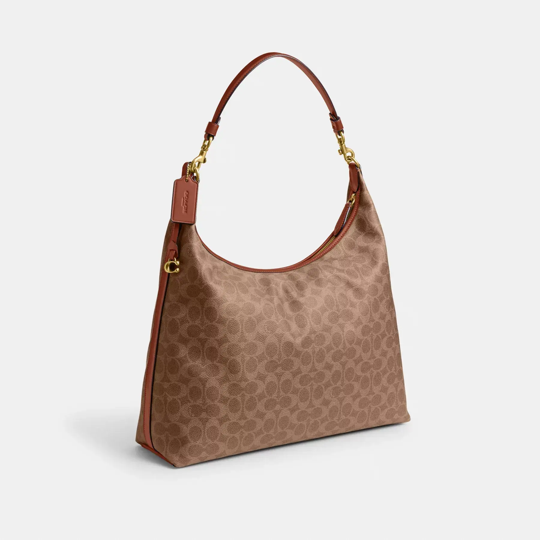 Juliet Shoulder Bag 38 In Signature Canvas Tan Caramel